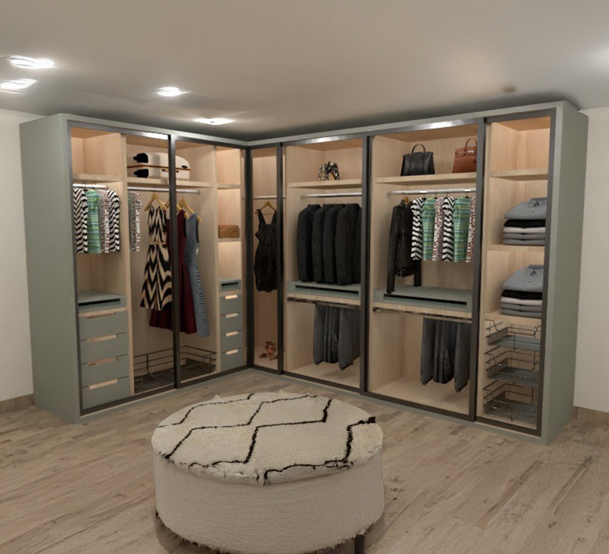 Modern and organized dressing room in a practical style - Vitrine Furniture - Furniture