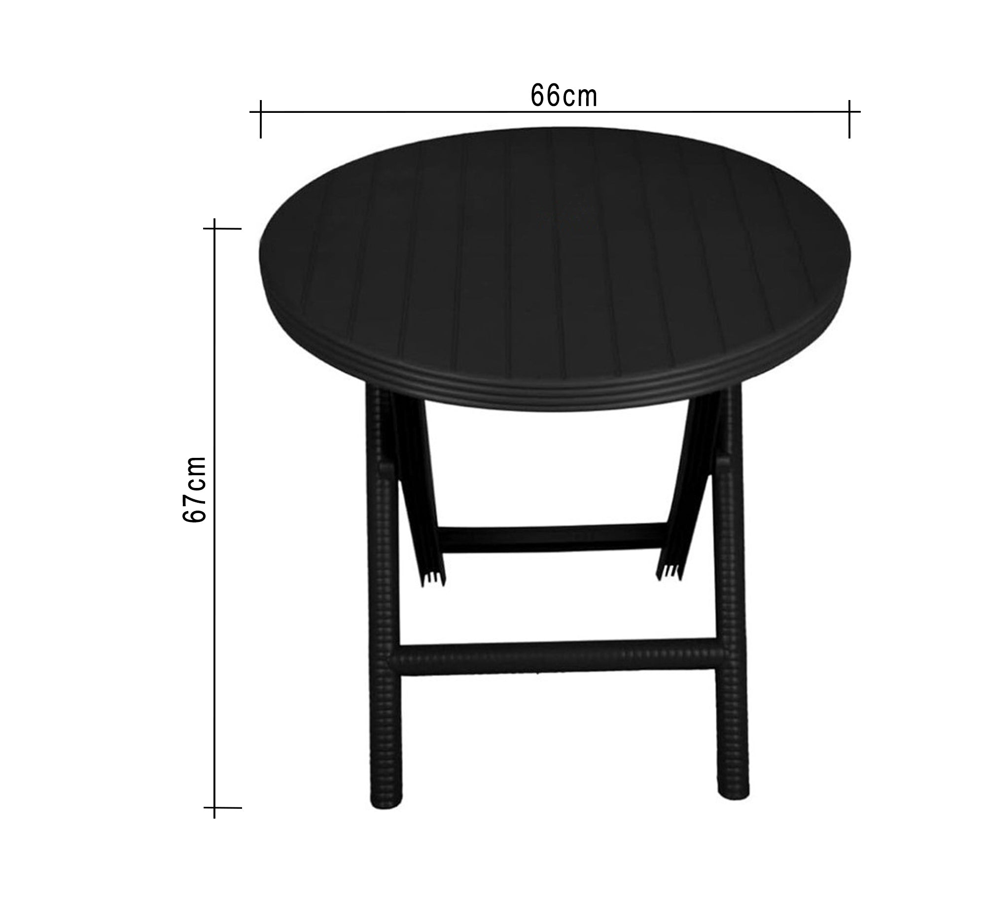 Modern and practical round black outdoor seating set - Vitrine Furniture - Outdoor Products