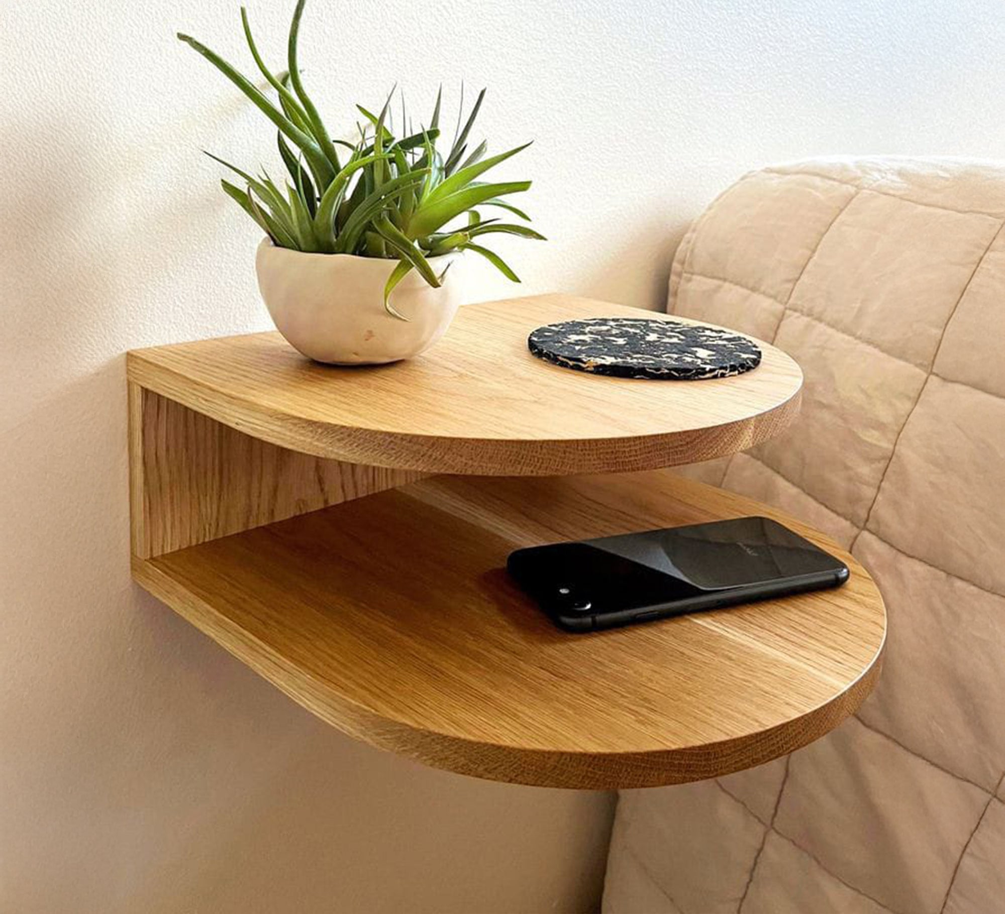 Modern and space - saving wooden hanging table - Vitrine Furniture - Furniture