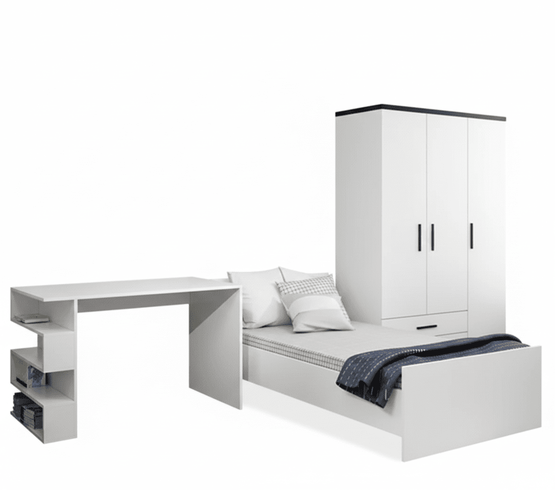 Modern bedroom in white - Vitrine Furniture - Furniture