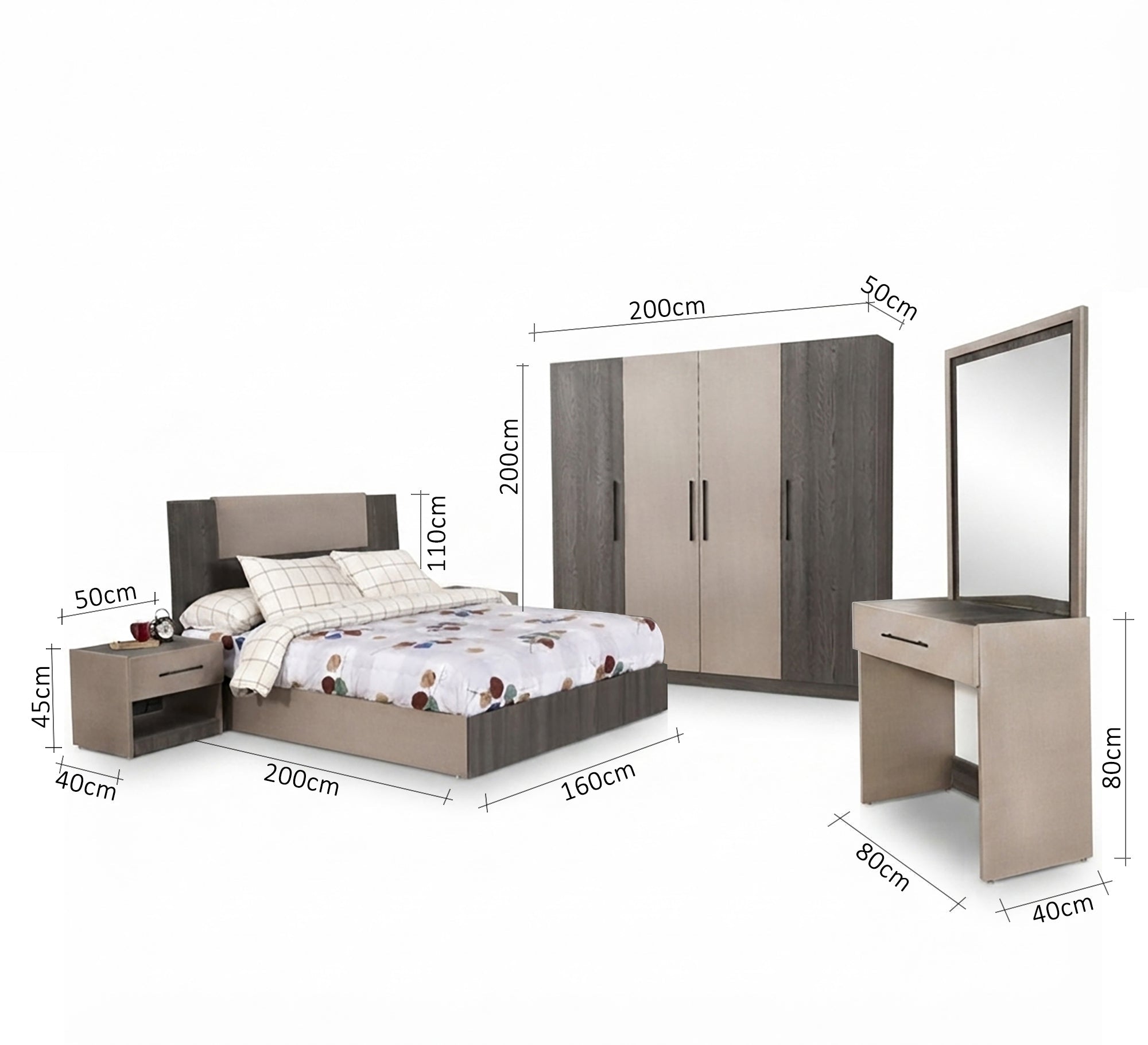 Modern bedroom set - Vitrine Furniture - Master Bedroom Sets