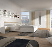 Modern bedroom with a contemporary white and wood touch - Vitrine Furniture - Furniture