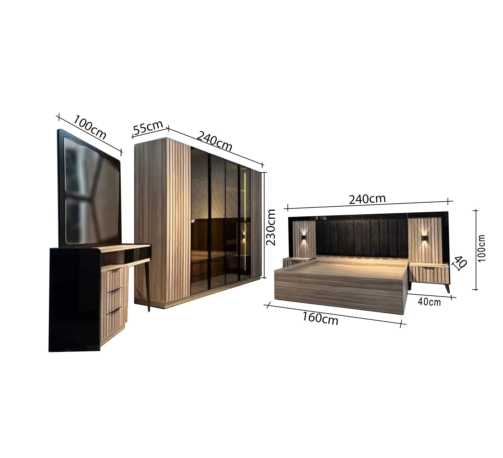 Modern bedroom with elegant and distinctive design - Vitrine Furniture - Master Bedroom Set