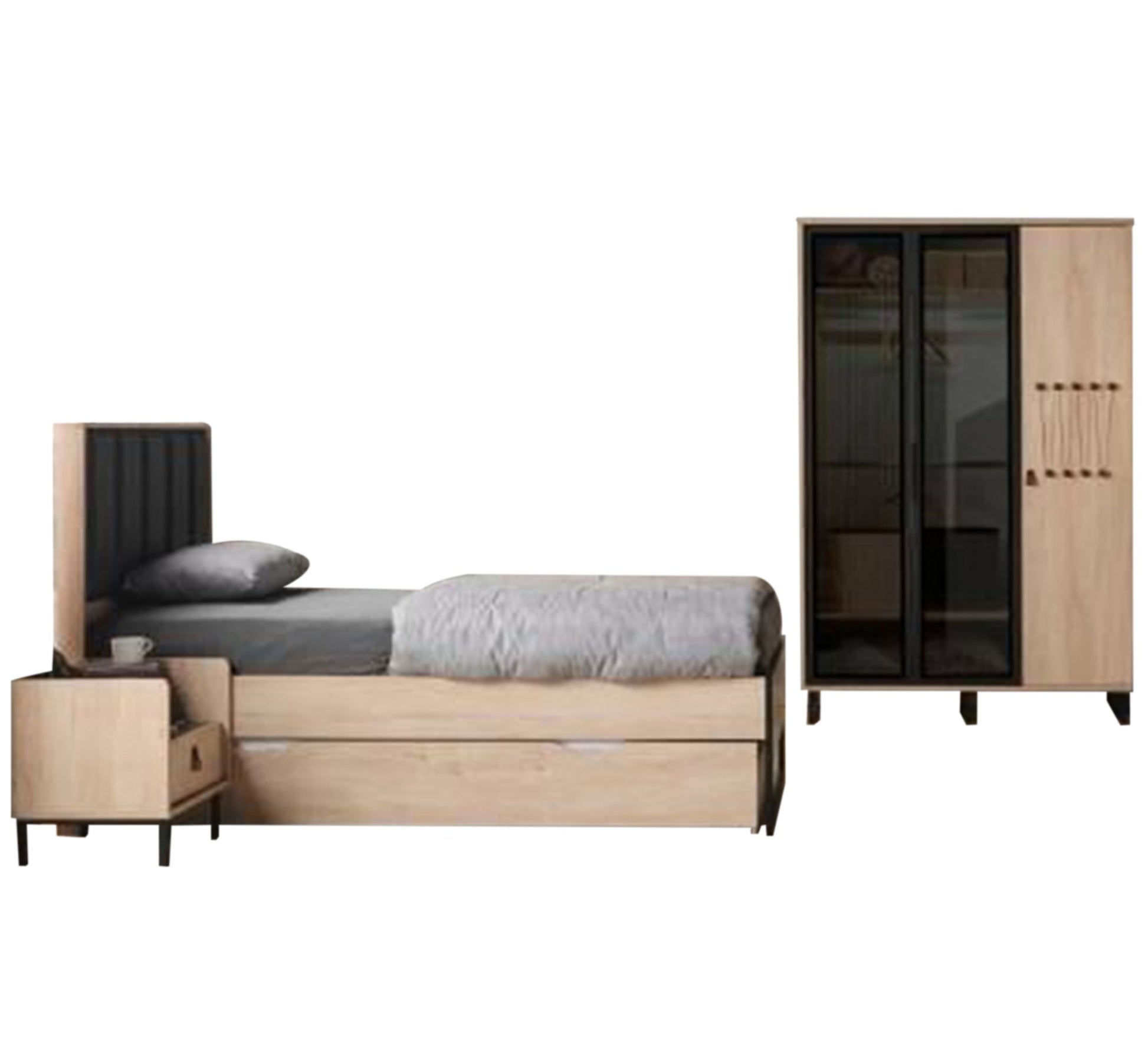 Modern bedroom with elegant wood design - Vitrine Furniture - Furniture