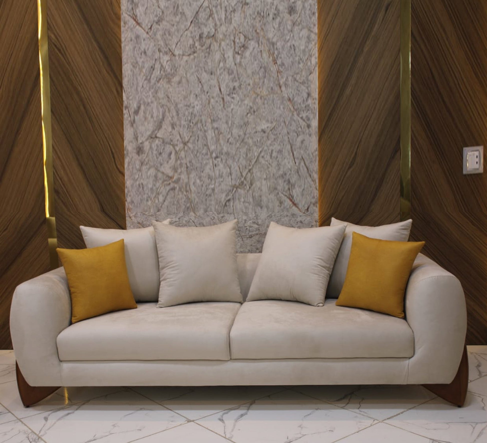 Modern beige living room - Vitrine Furniture - Furniture