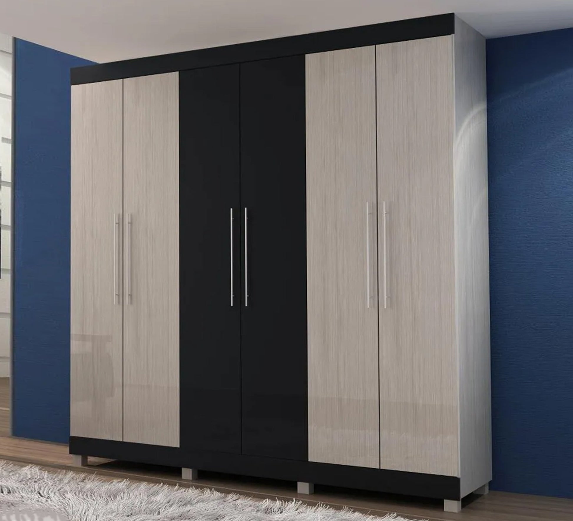 Modern black and beige wardrobe - Vitrine Furniture - Furniture