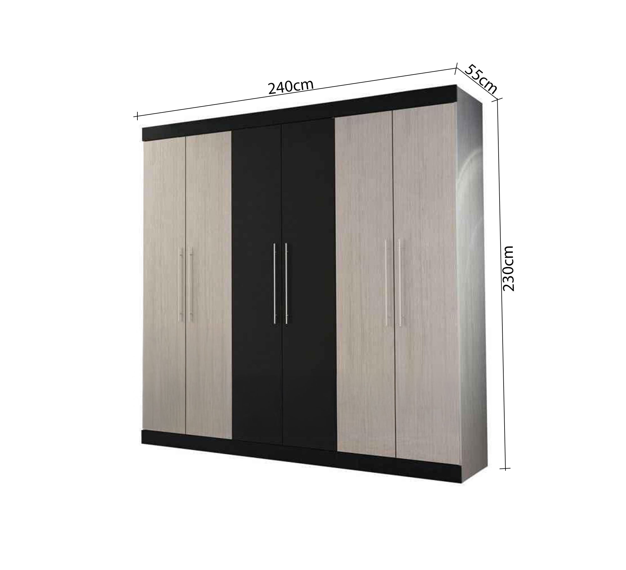 Modern black and beige wardrobe - Vitrine Furniture - Furniture