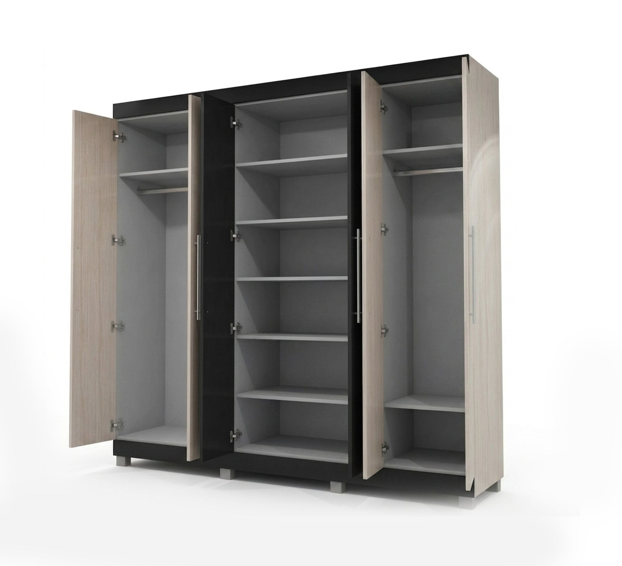 Modern black and beige wardrobe - Vitrine Furniture - Wardrobes