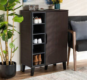 Modern black and brown shoe unit - Vitrine Furniture - Furniture