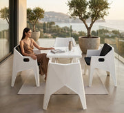 Modern black and white geometric dining set - Vitrine Furniture - Outdoor Dining Sets