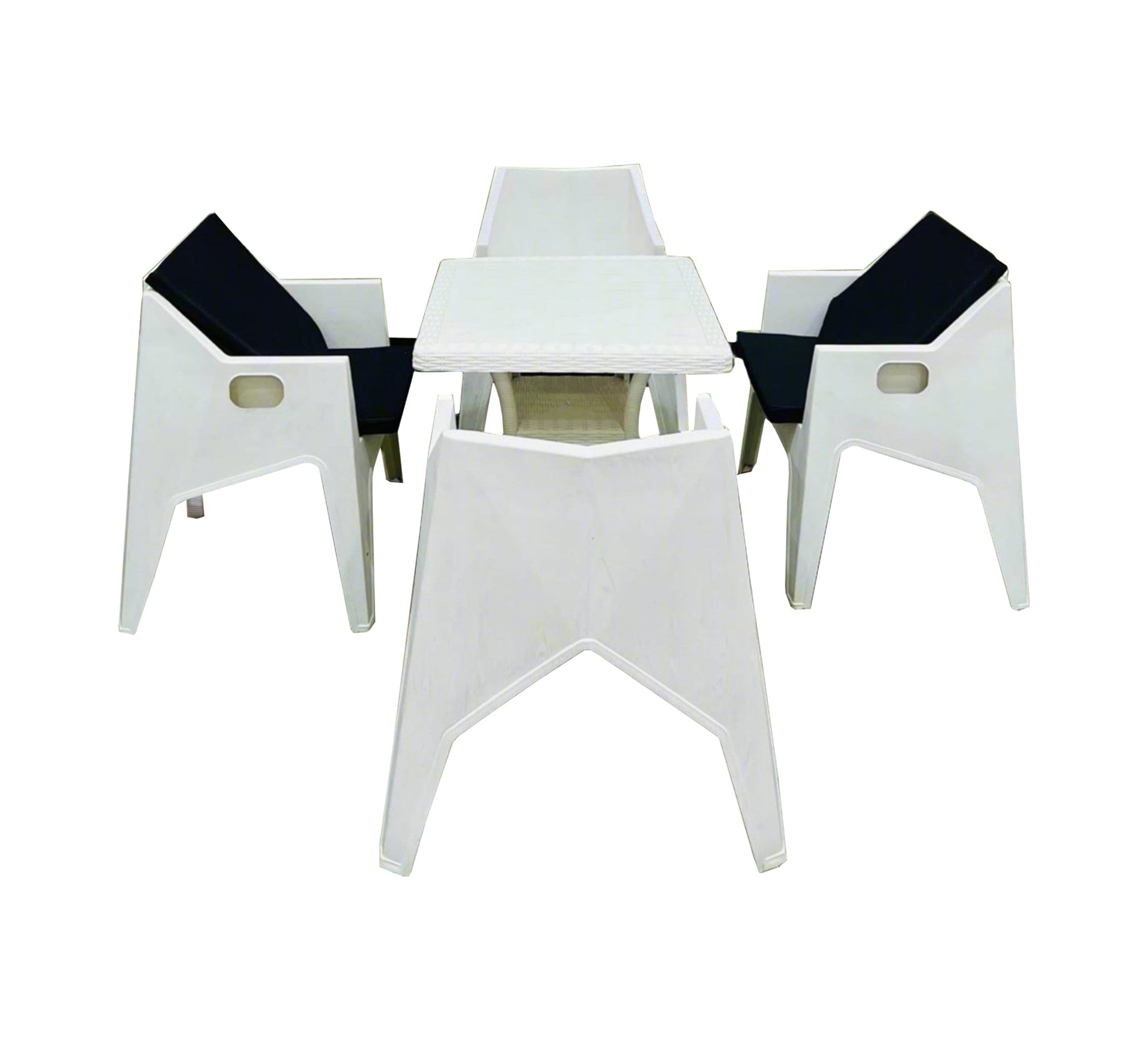 Modern black and white geometric dining set - Vitrine Furniture - Outdoor Products