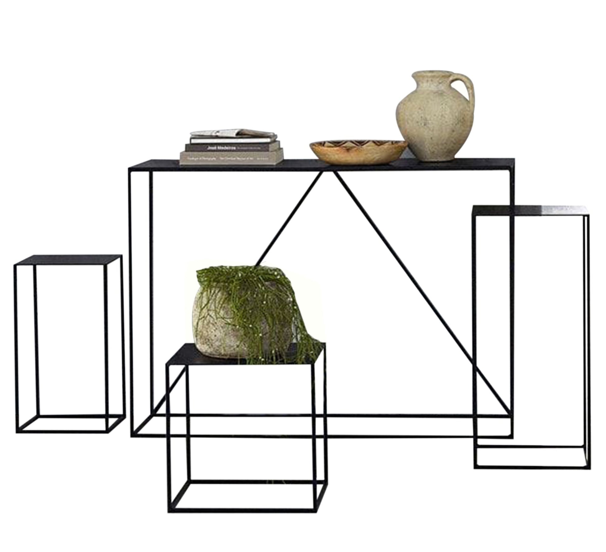 Modern black console set - Vitrine Furniture - Furniture