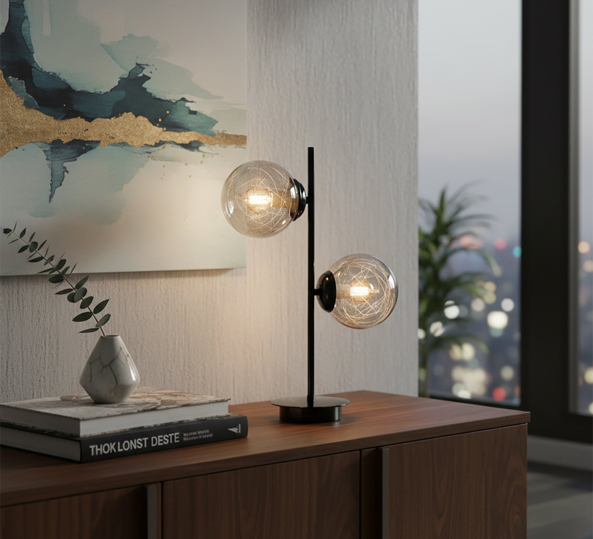 Modern black lampshade with an elegant design - Vitrine Furniture - Table lamps