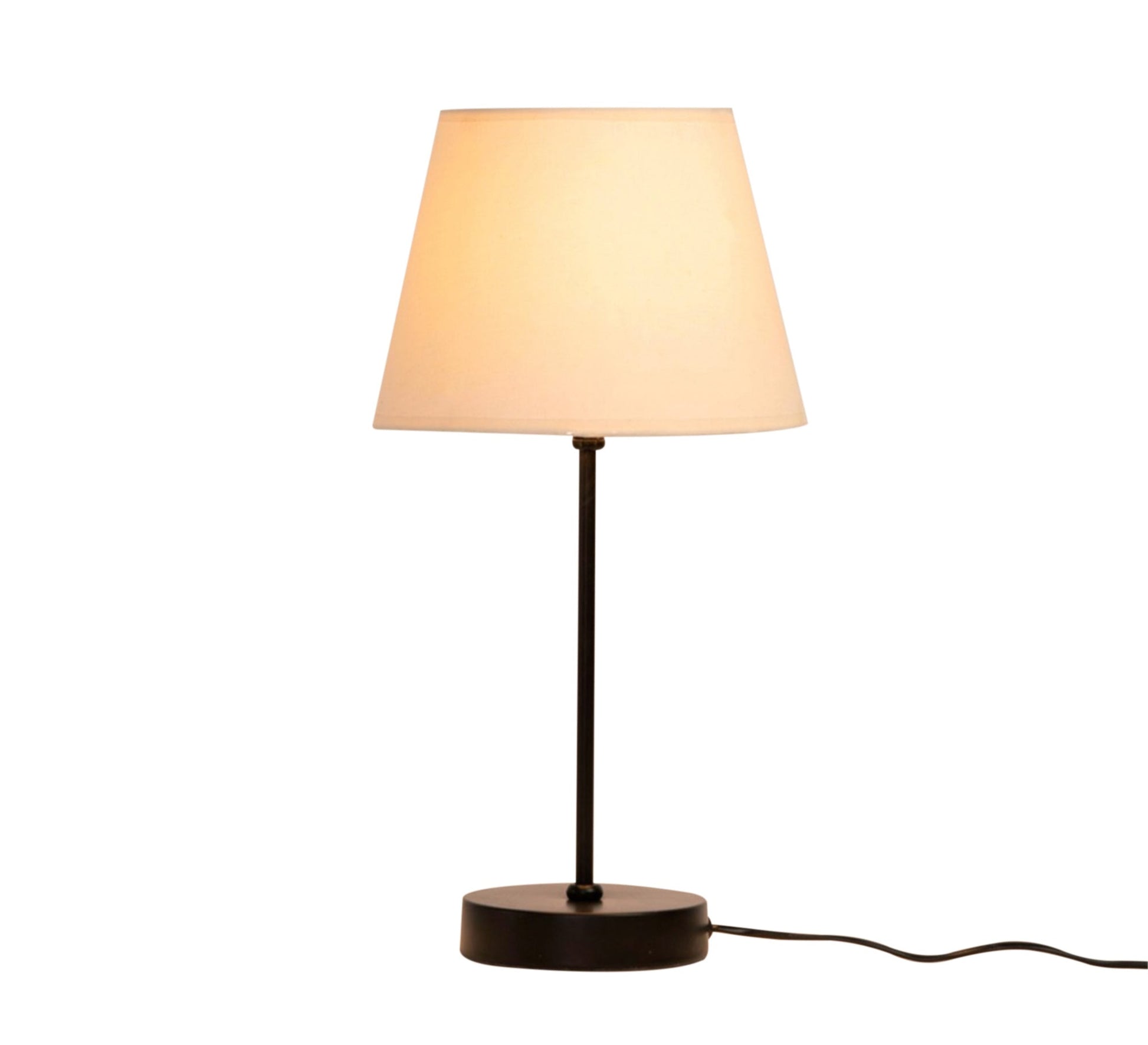 Modern black metal lampshade and beige shade - Vitrine Furniture - Lighting