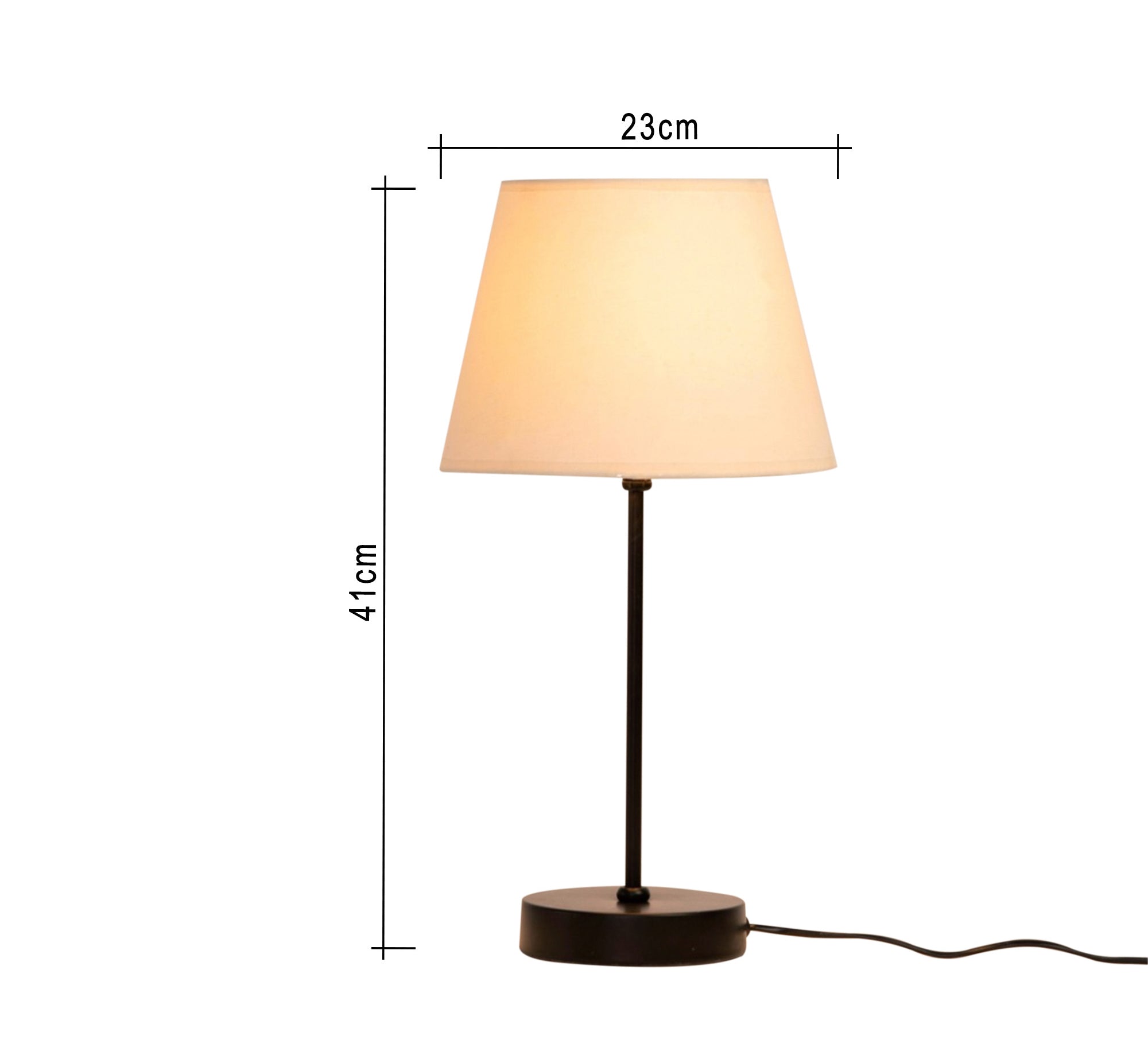 Modern black metal lampshade and beige shade - Vitrine Furniture - Lighting
