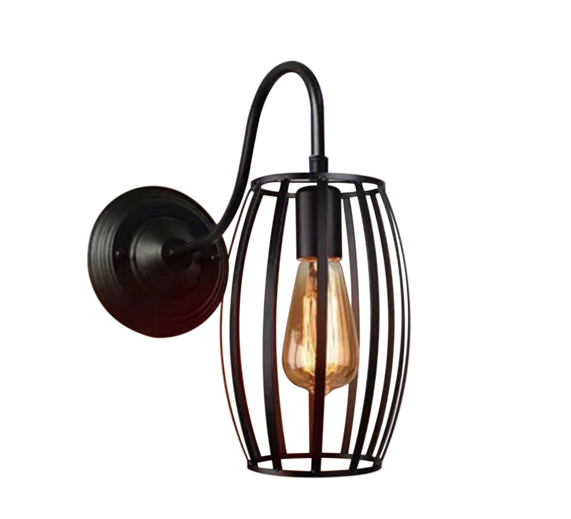 Modern Black Metal Wall Lamp - Vitrine Furniture - Lighting