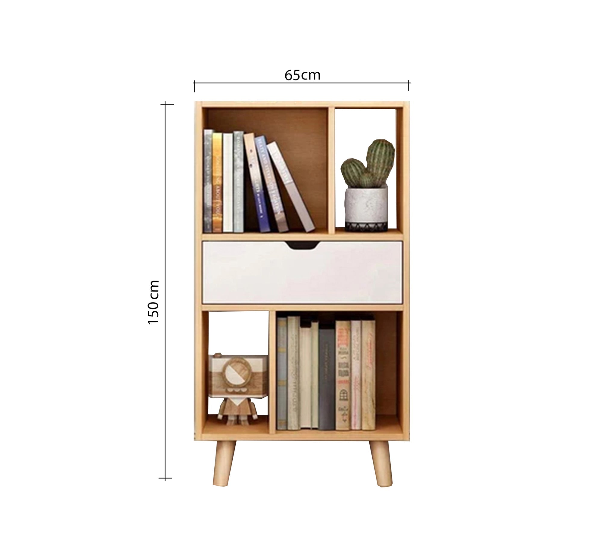 Modern Bookcase with Storage Drawer - Vitrine Furniture - Furniture
