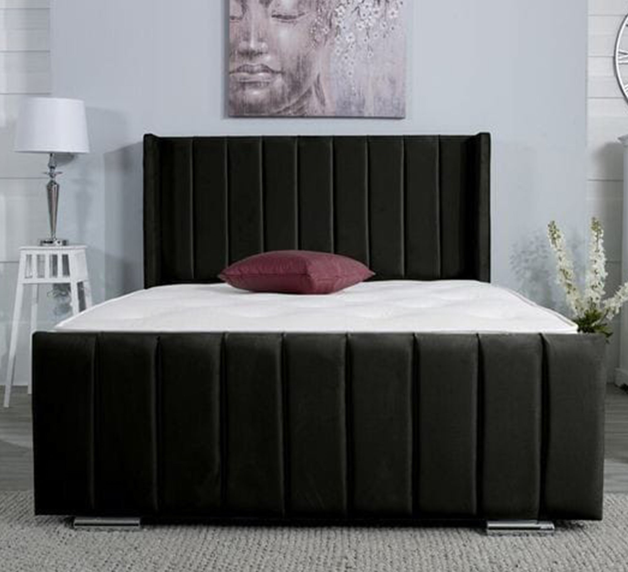 Modern brown bed with a headboard - Vitrine Furniture - Furniture