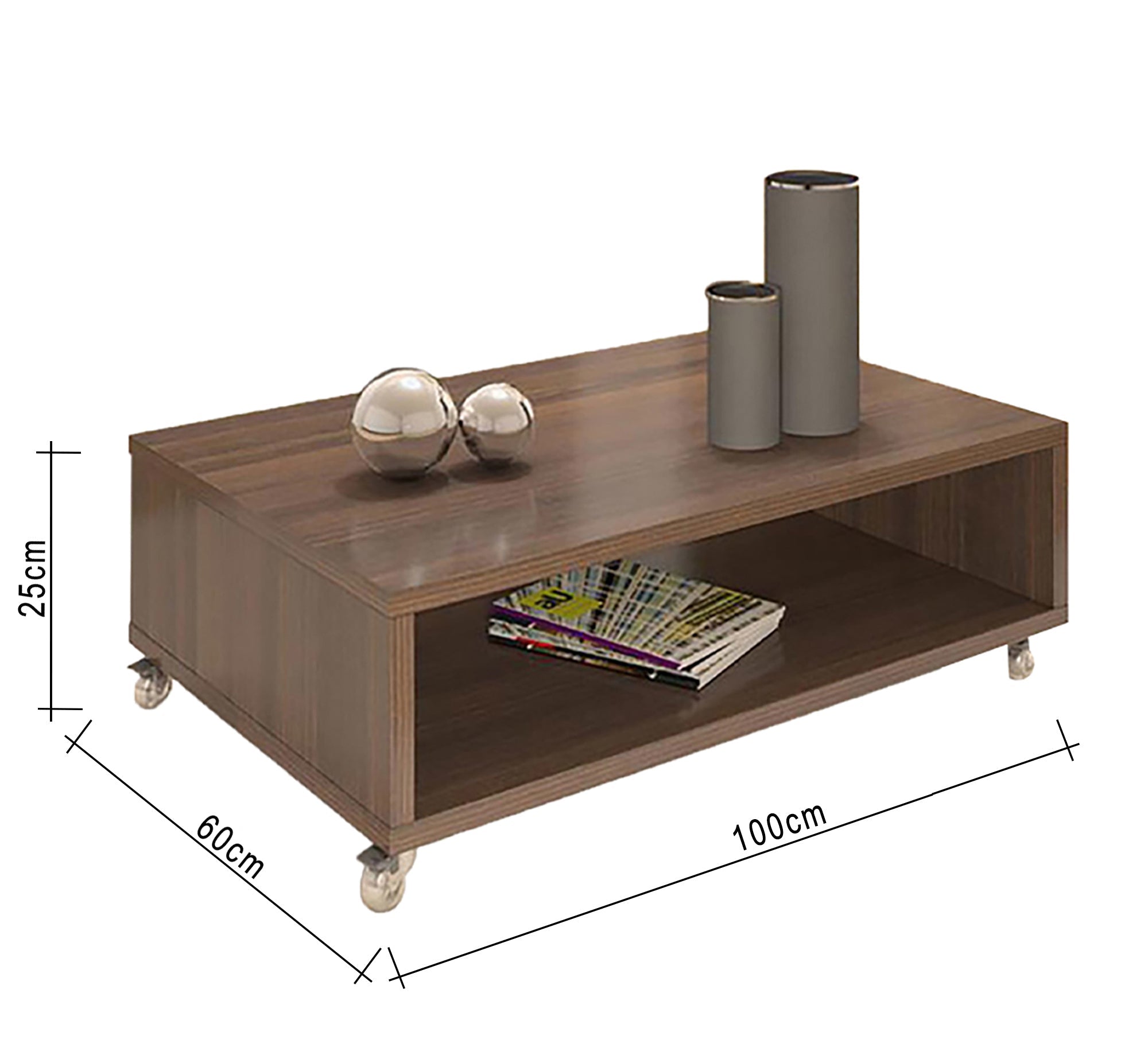 Modern Brown Coffee Table - Sleek & Sturdy - Vitrine Furniture - Coffee Tables