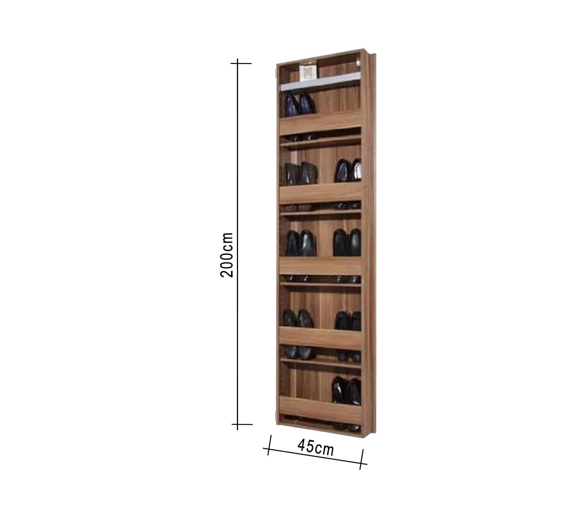 Modern brown shoe unit - Vitrine Furniture - Furniture