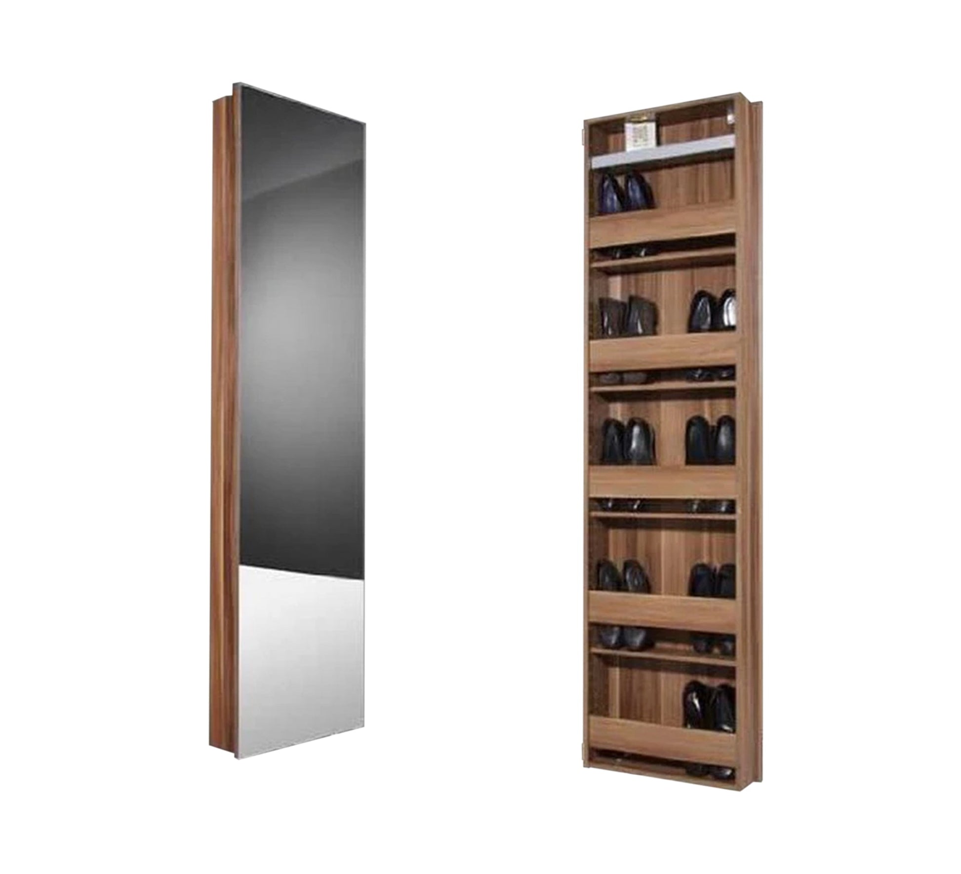 Modern brown shoe unit - Vitrine Furniture - Furniture