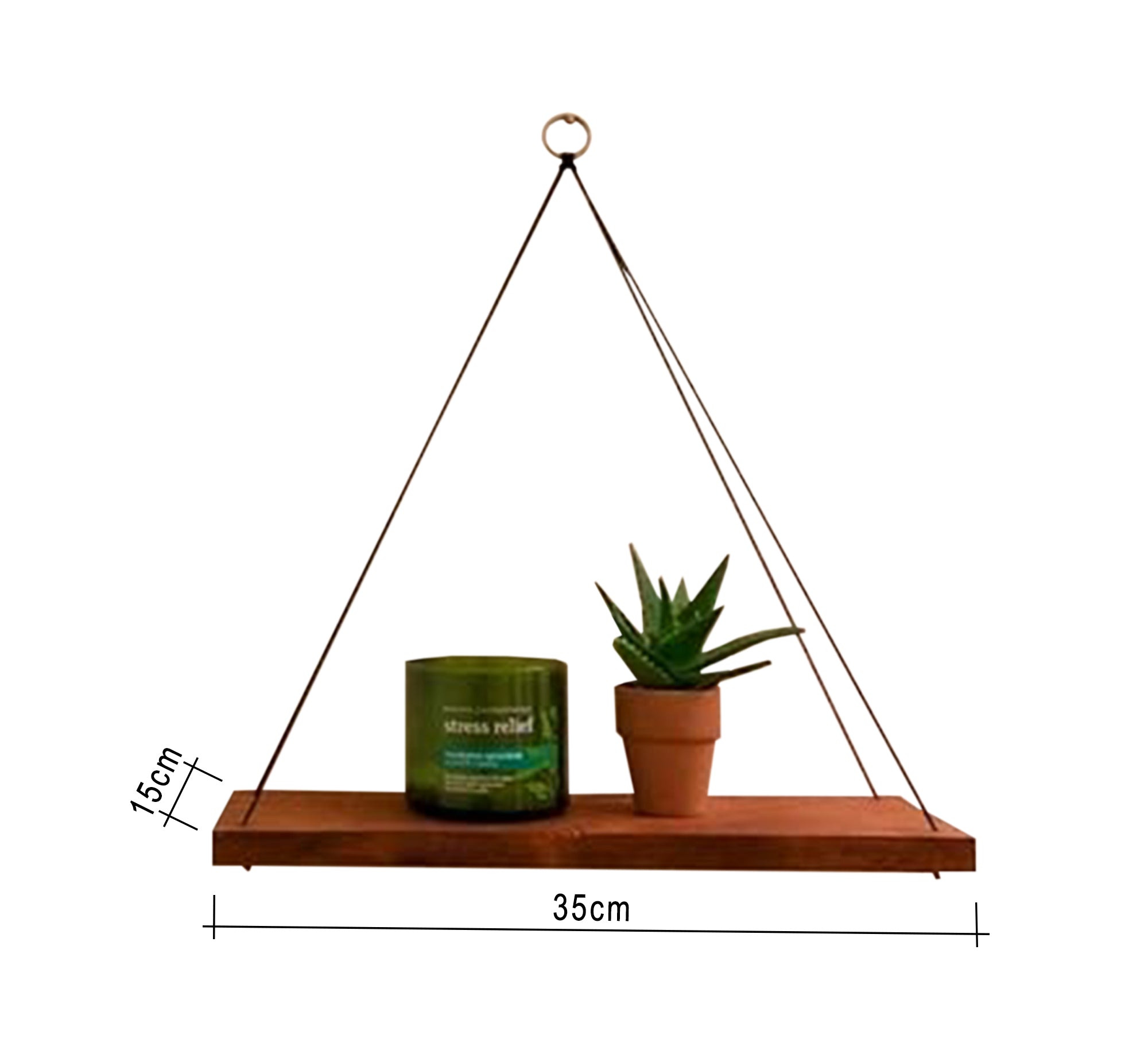 Modern browncolored shelf (2 units) - Vitrine Furniture - Décor