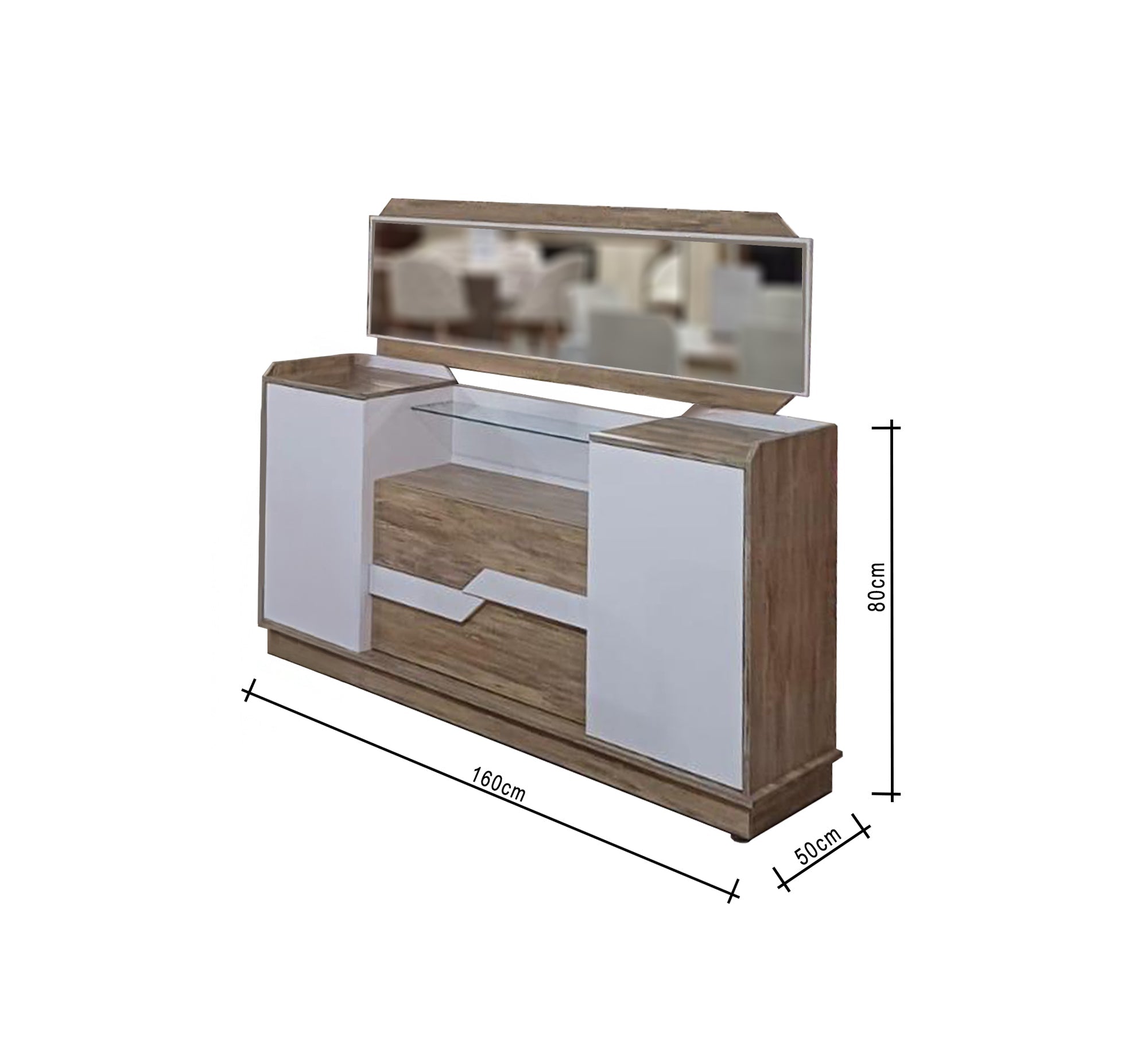 Modern buffet with white accents - Vitrine Furniture - Furniture