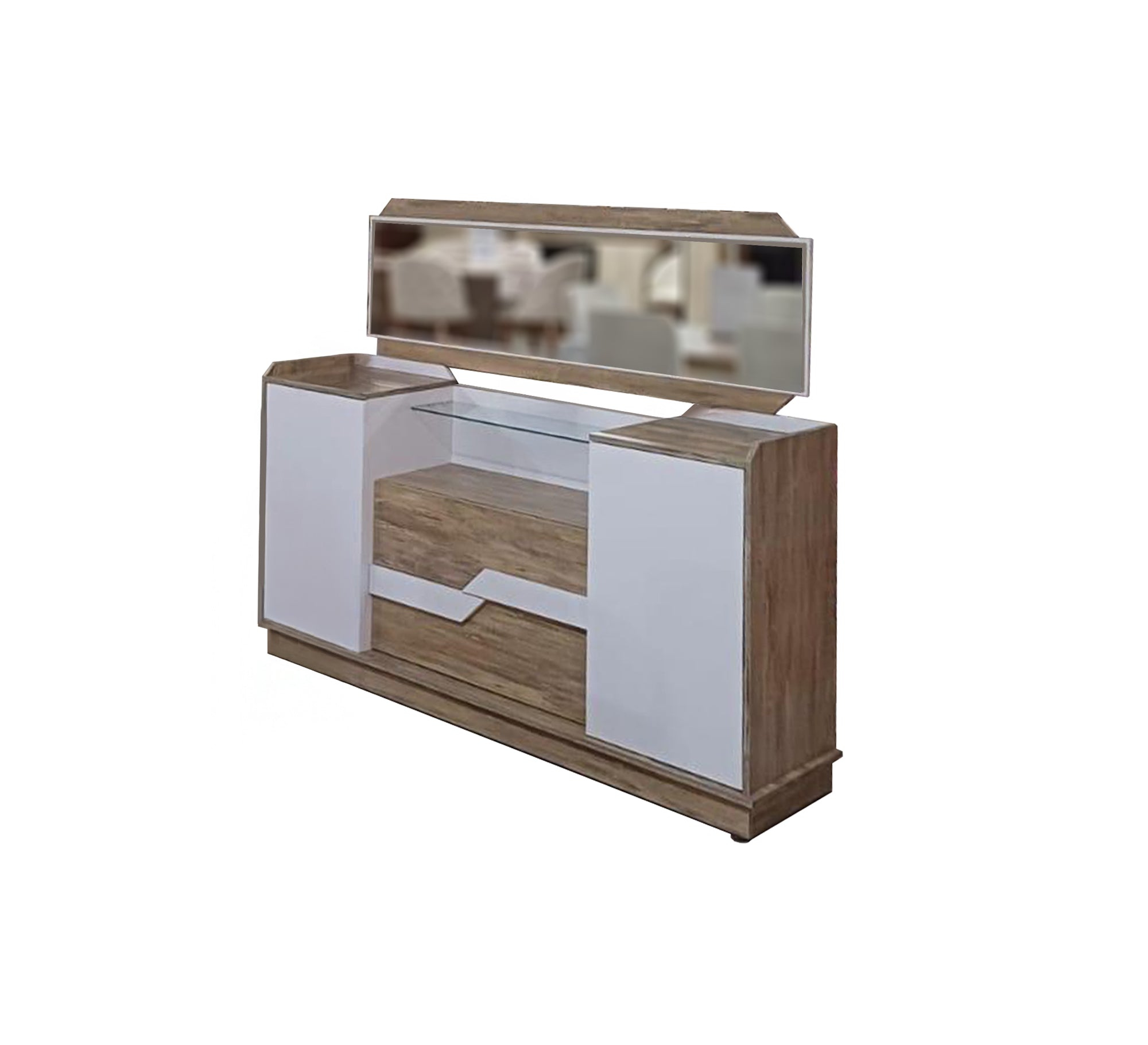 Modern buffet with white accents - Vitrine Furniture - Furniture