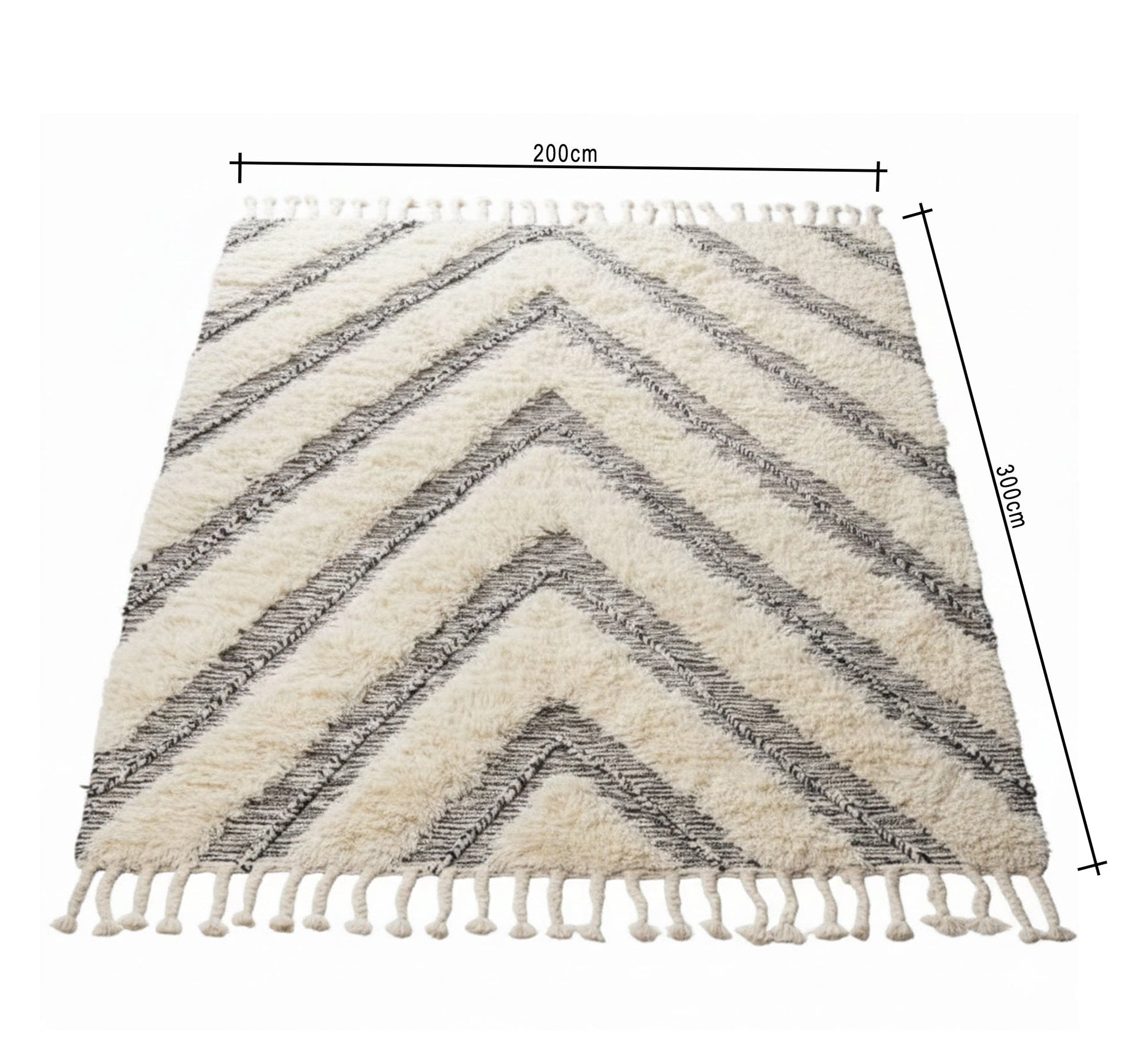 Modern carpet with distinctive, prominent arrow patterns - Vitrine Furniture - Accessories