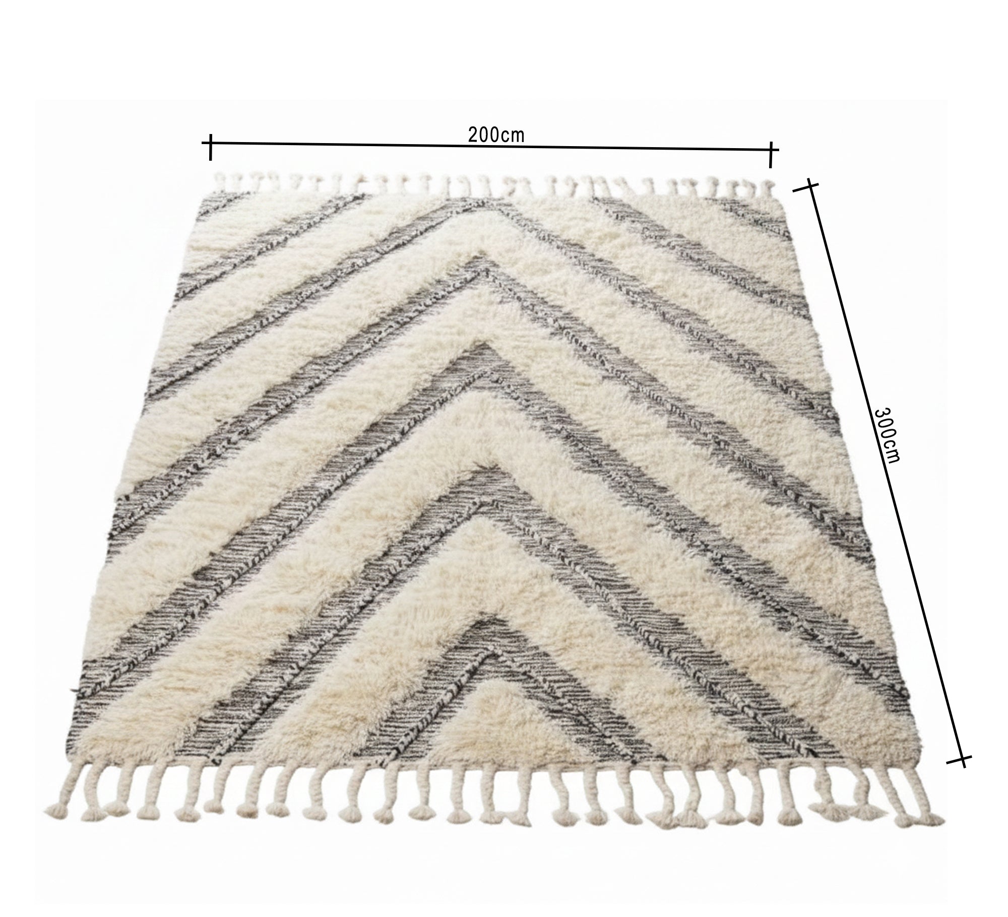 Modern carpet with distinctive, prominent arrow patterns - Vitrine Furniture - Accessories