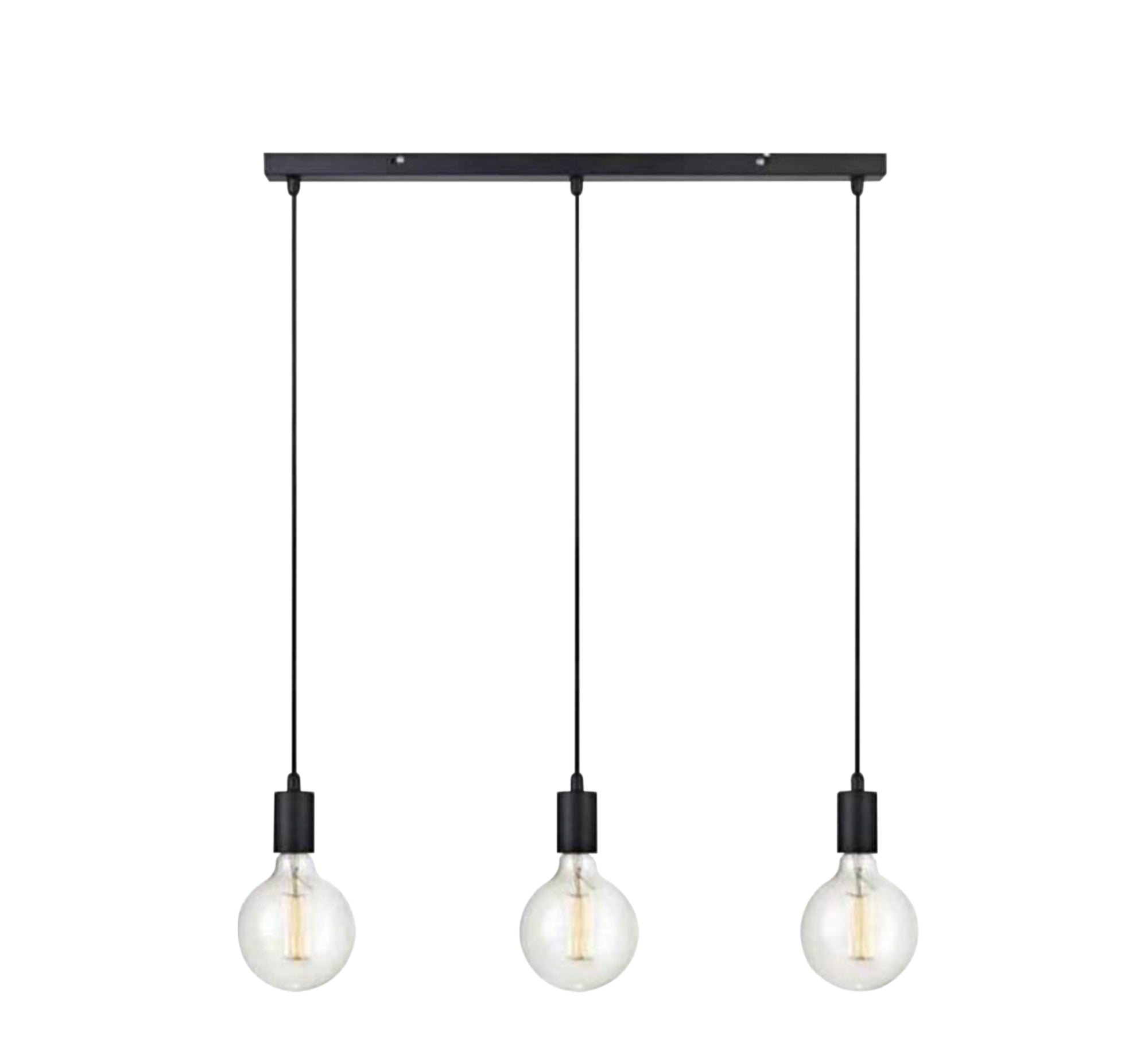 Modern Chandelier with Three Hanging Light Fixtures - Vitrine Furniture - Lighting