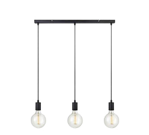 Modern Chandelier with Three Hanging Light Fixtures - Vitrine Furniture - Lighting