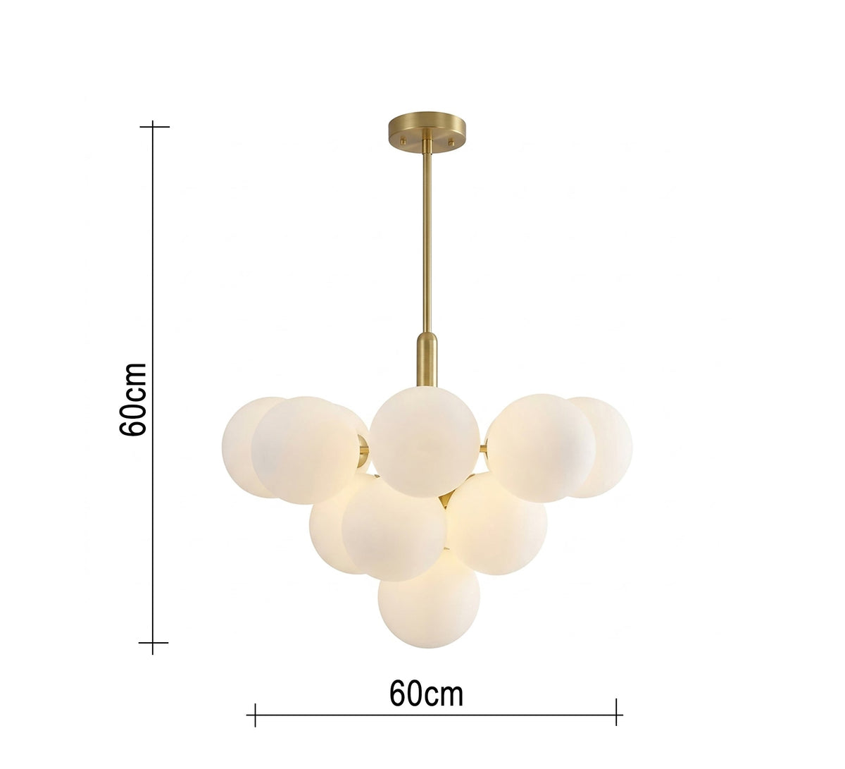 Modern cluster ceiling chandelier with a gold accent - Vitrine Furniture - Ceiling lights