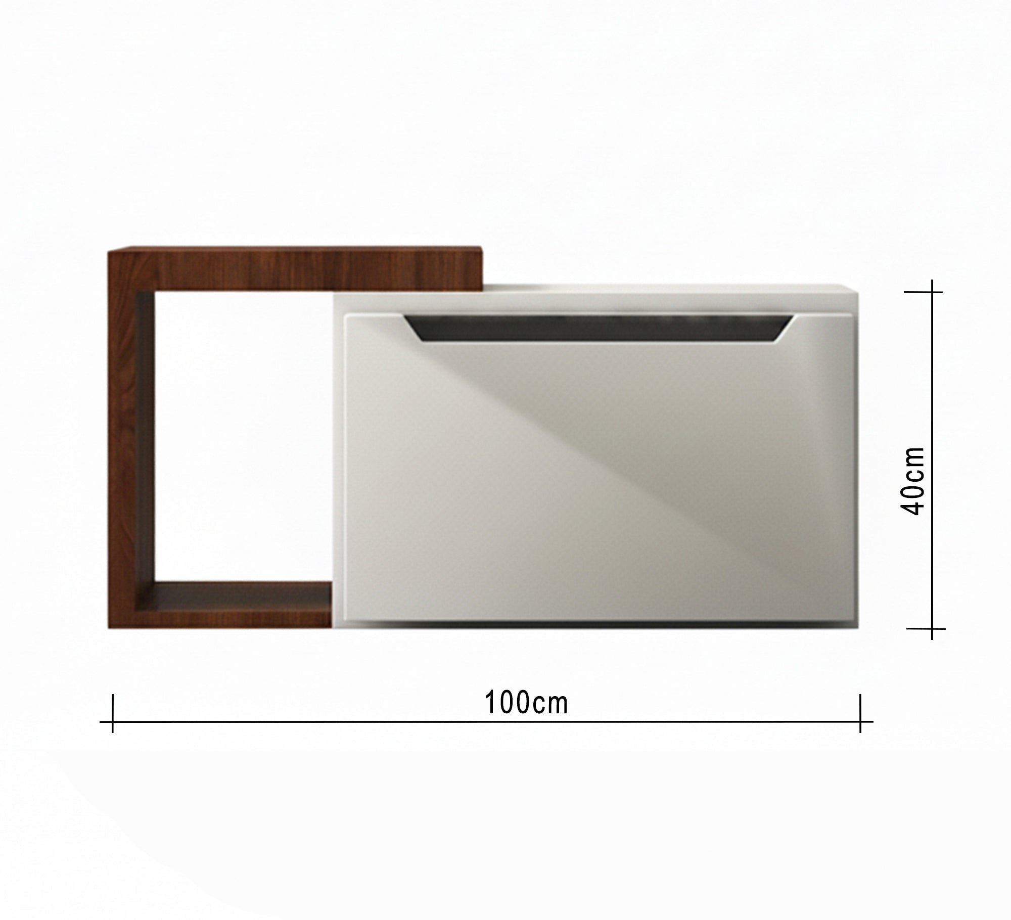 Modern coffee table with front and back drawers - Vitrine Furniture - Coffee Tables