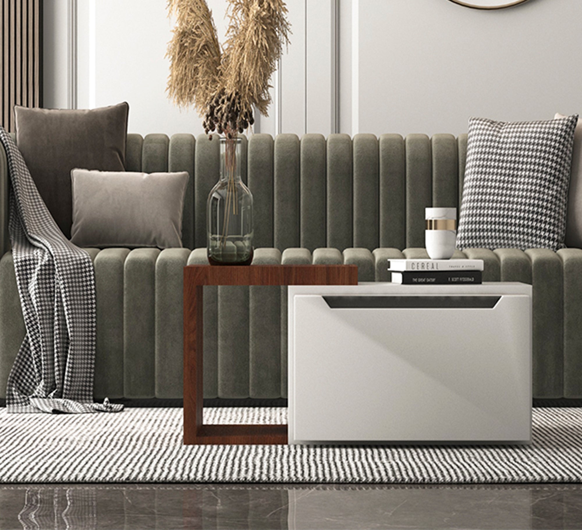 Modern coffee table with front and back drawers - Vitrine Furniture - Coffee Tables