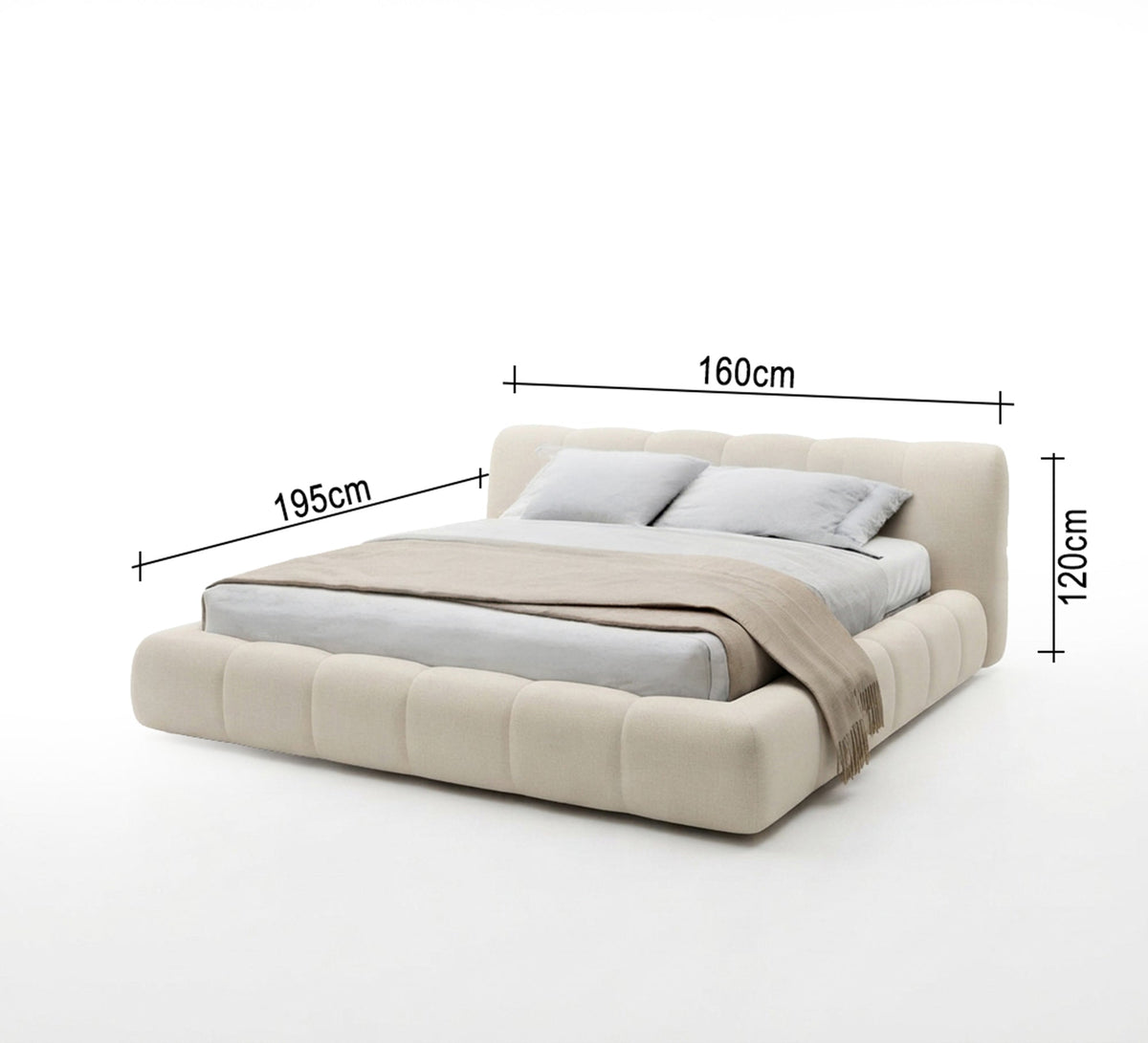 Modern comfort bed in soothing colors - Vitrine Furniture - Beds