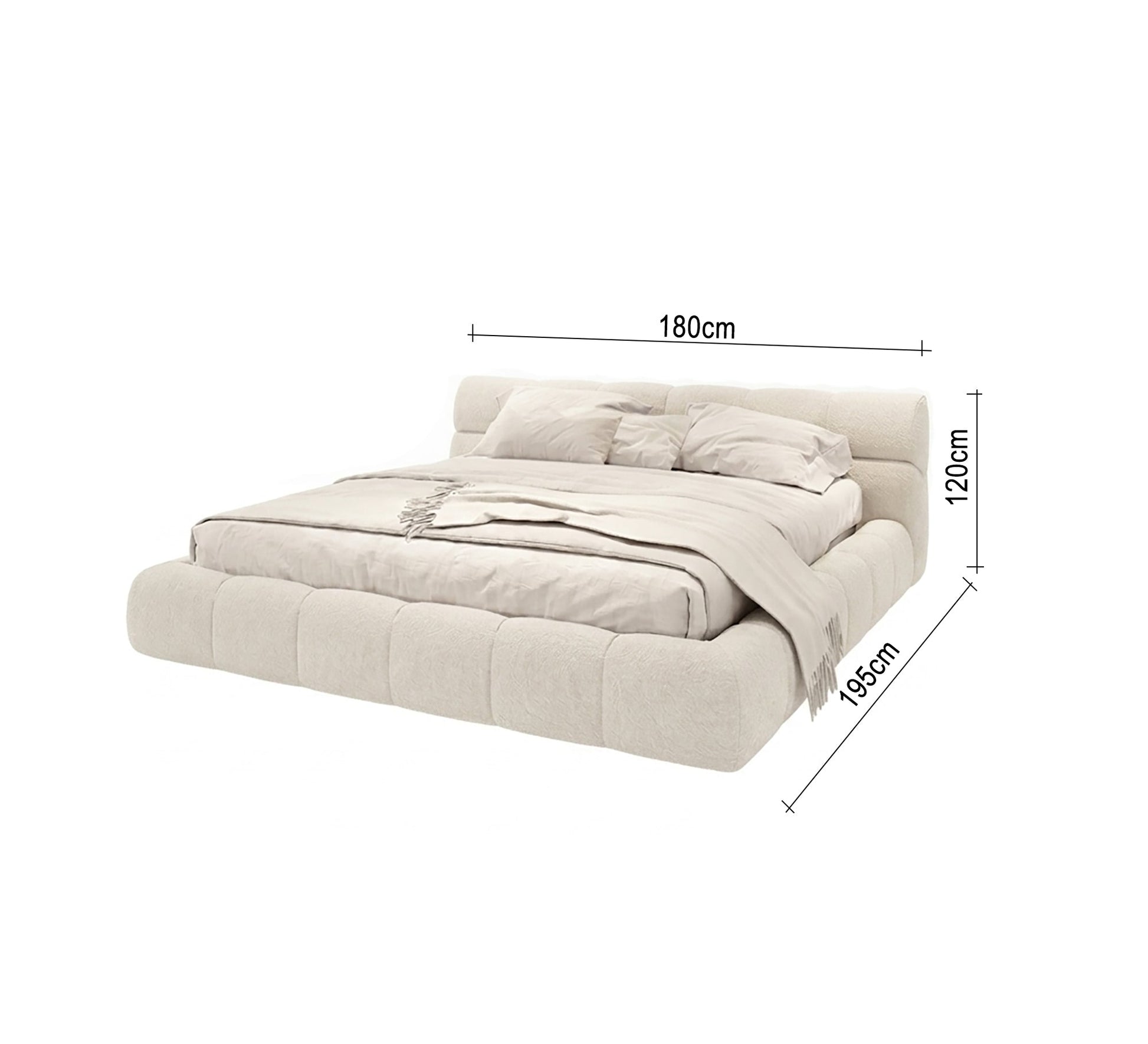 Modern comfort bed in soothing colors - Vitrine Furniture - Beds