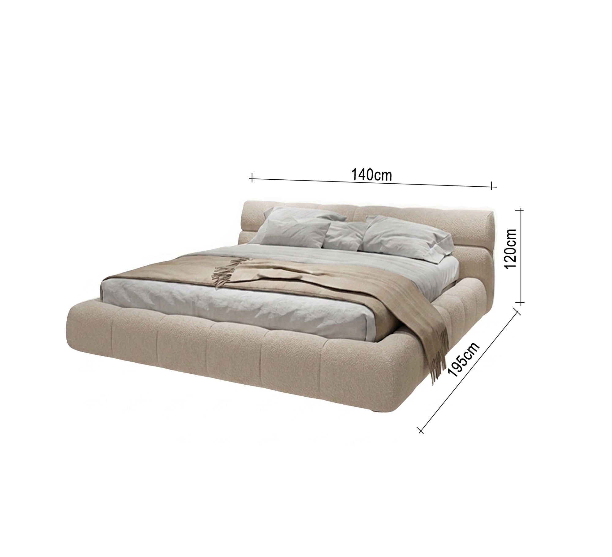 Modern comfort bed in soothing colors - Vitrine Furniture - Beds