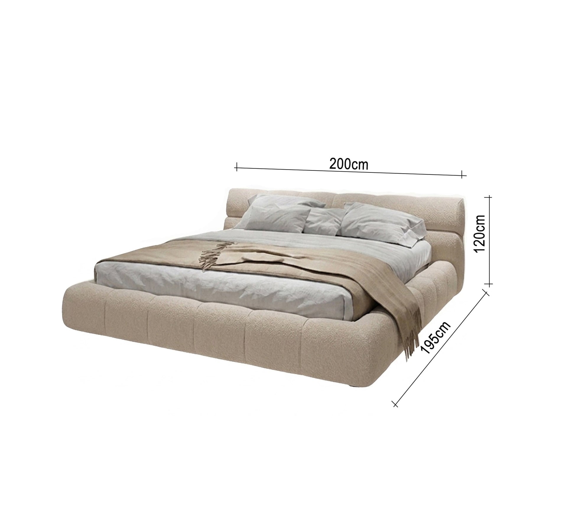 Modern comfort bed in soothing colors - Vitrine Furniture - Beds