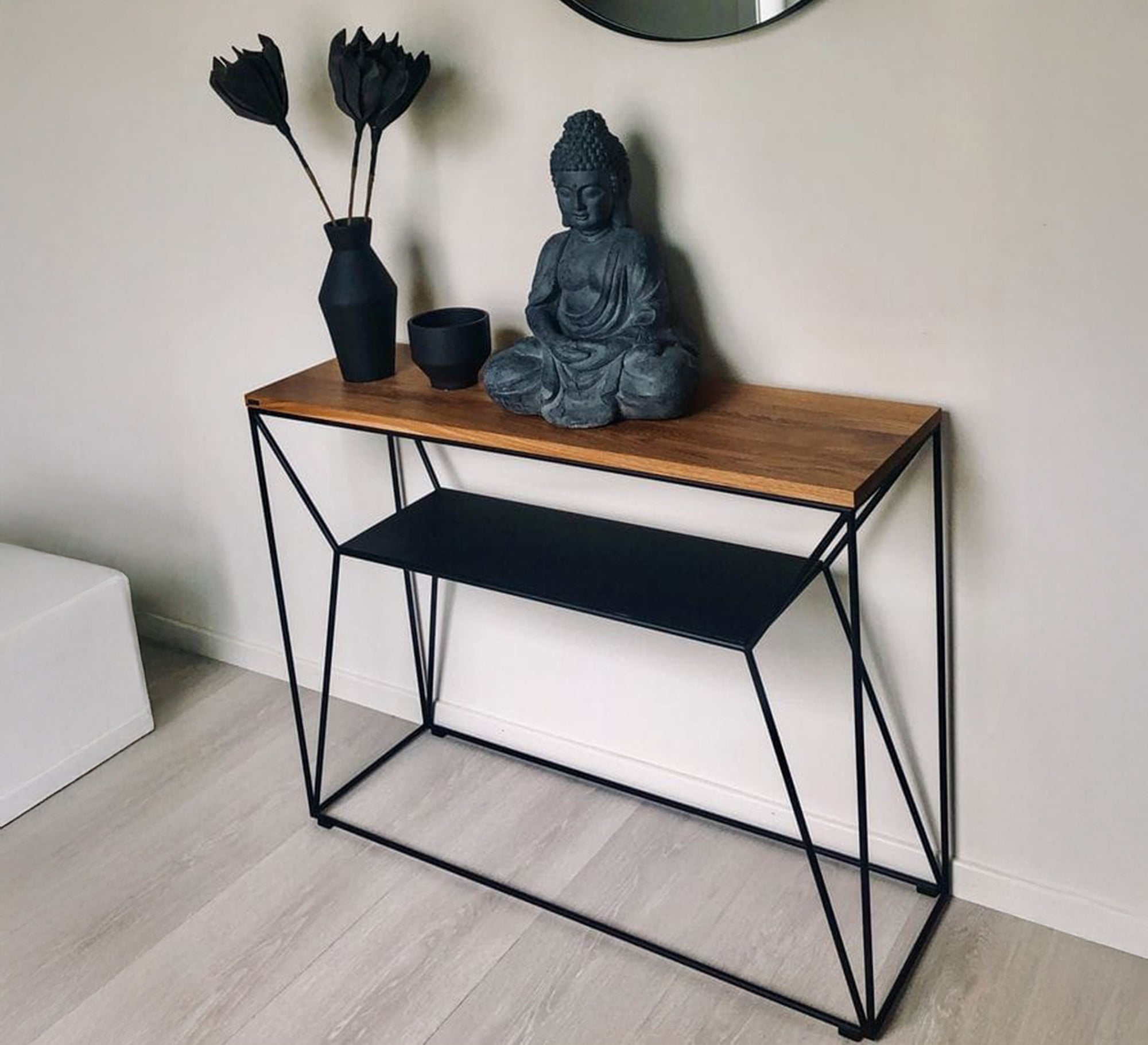 Modern console with a wooden top - Vitrine Furniture - Furniture
