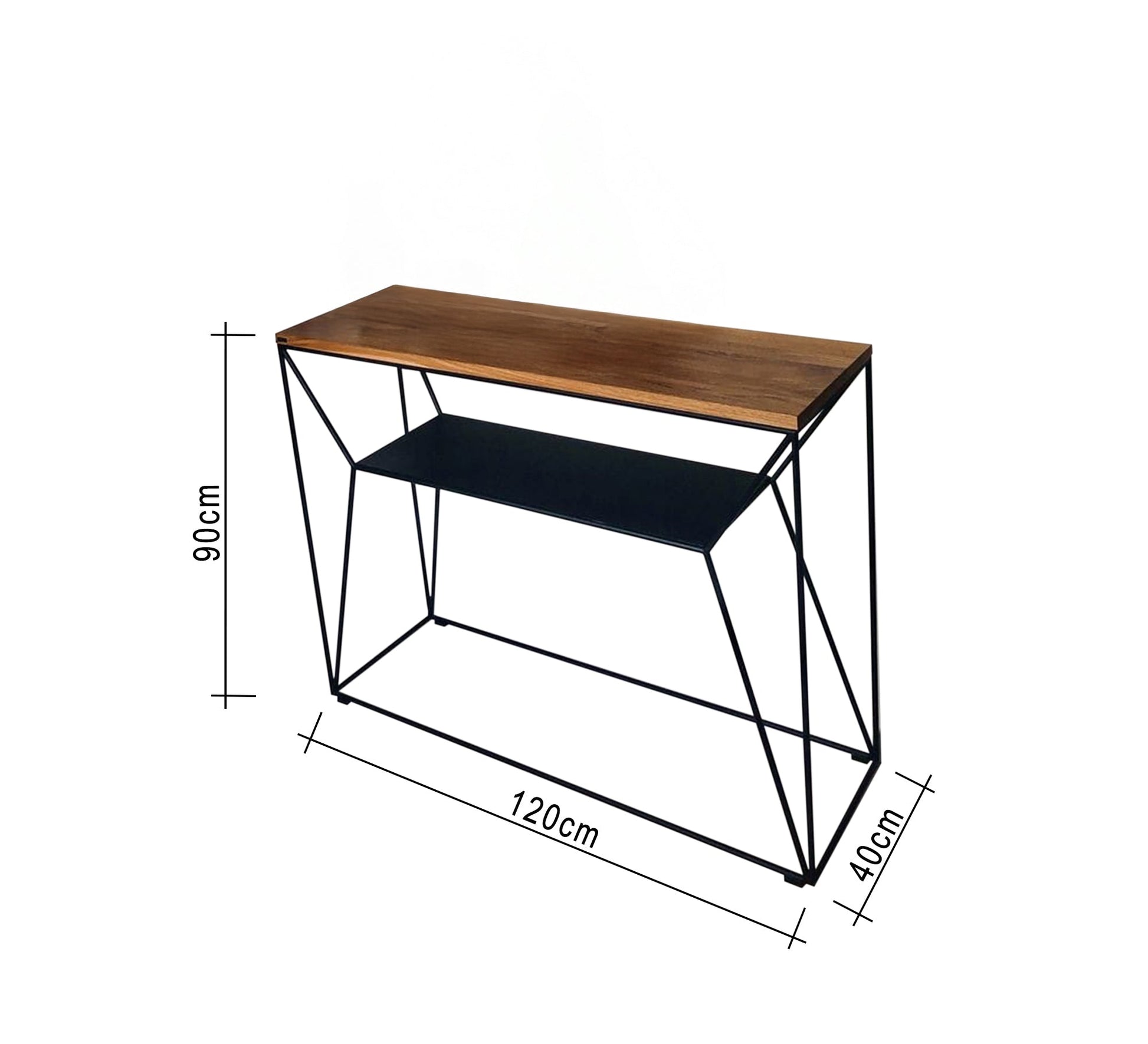 Modern console with a wooden top - Vitrine Furniture - Furniture