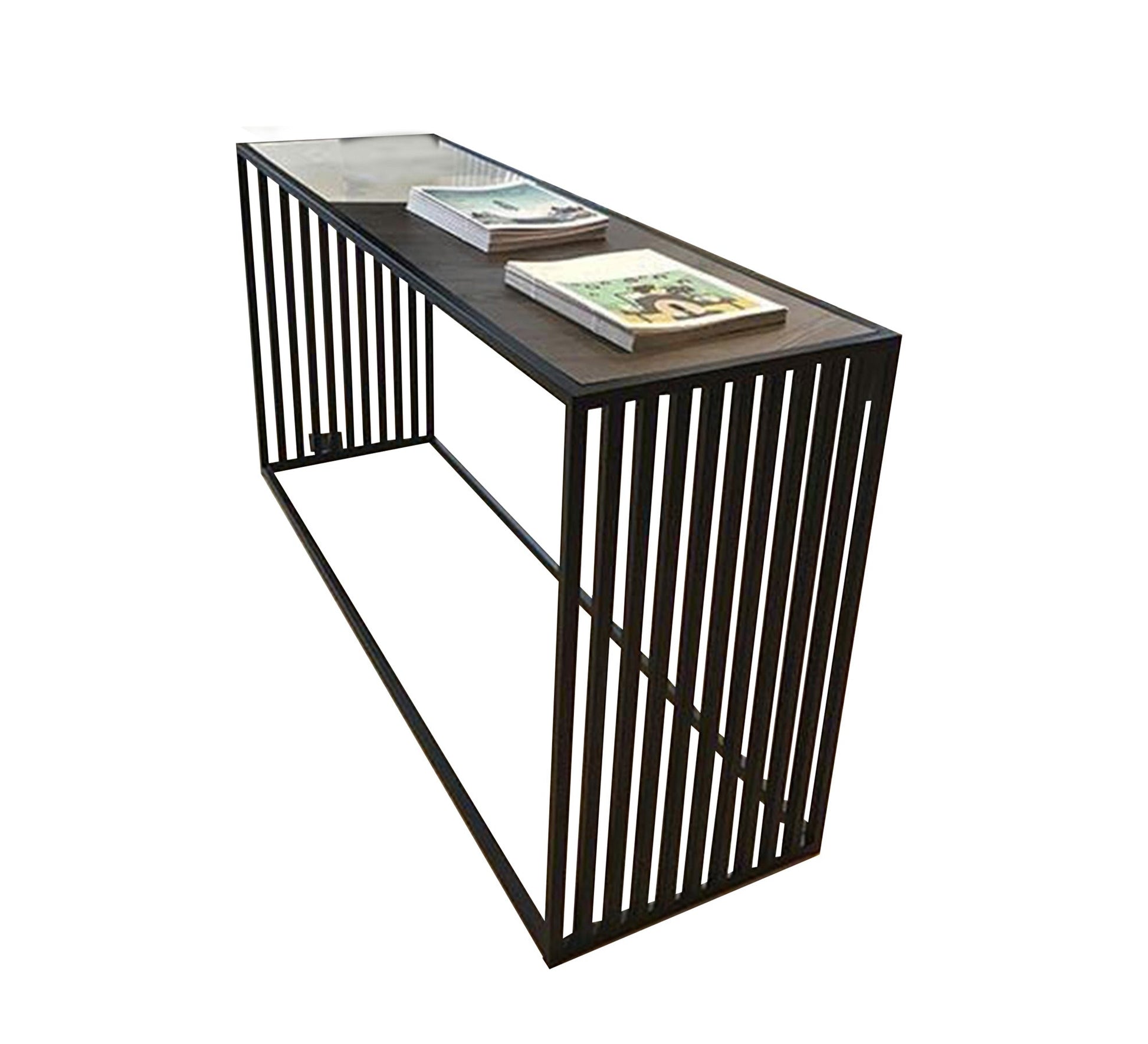 Modern console with black glass - Vitrine Furniture - Console