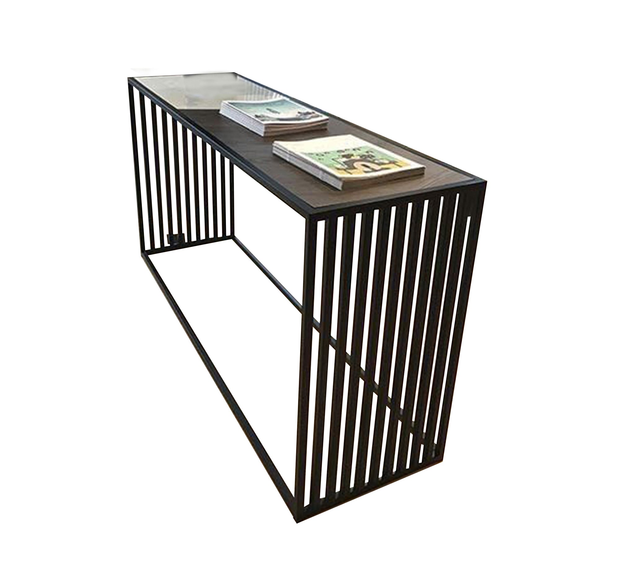 Modern console with black glass - Vitrine Furniture - Console