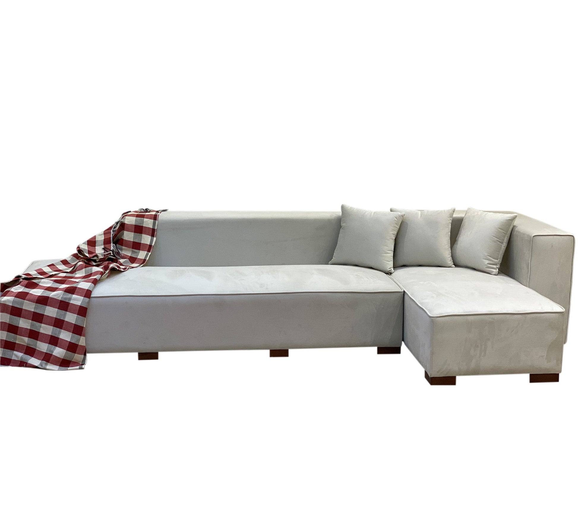 Modern corner in beige - Vitrine Furniture - L - shape sofa set