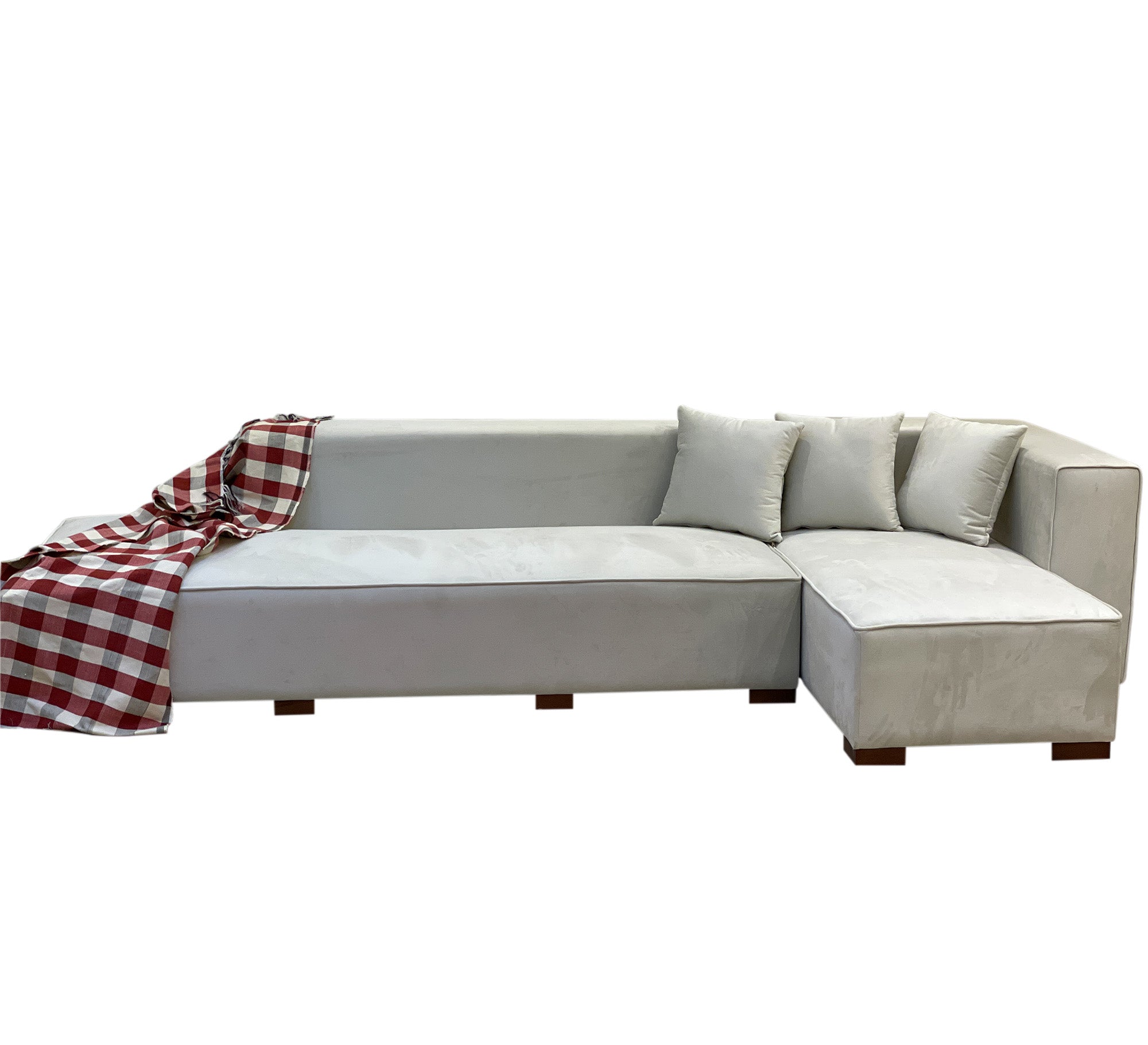 Modern corner in beige - Vitrine Furniture - L - shape sofa set