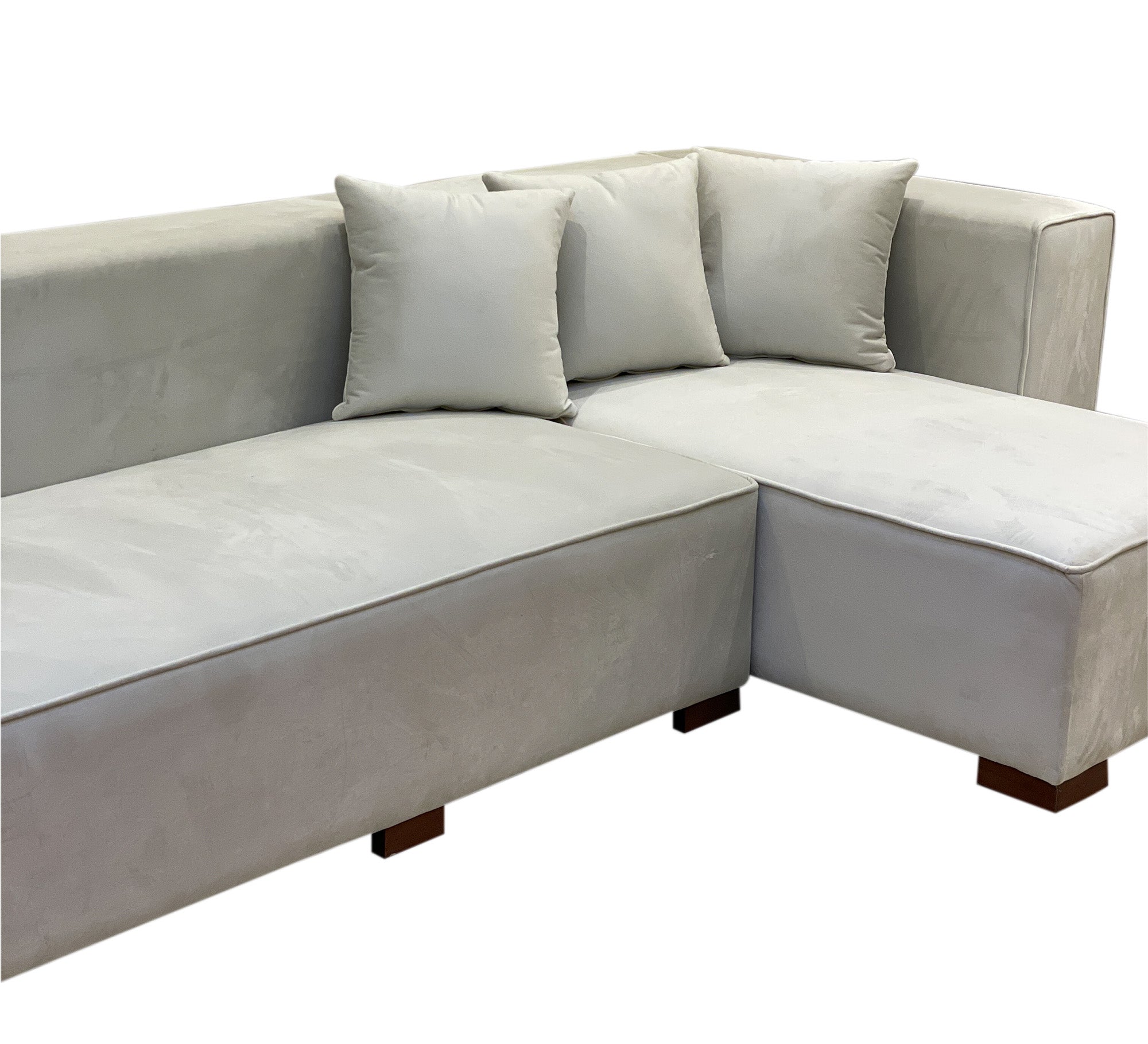 Modern corner in beige - Vitrine Furniture - L - shape sofa set