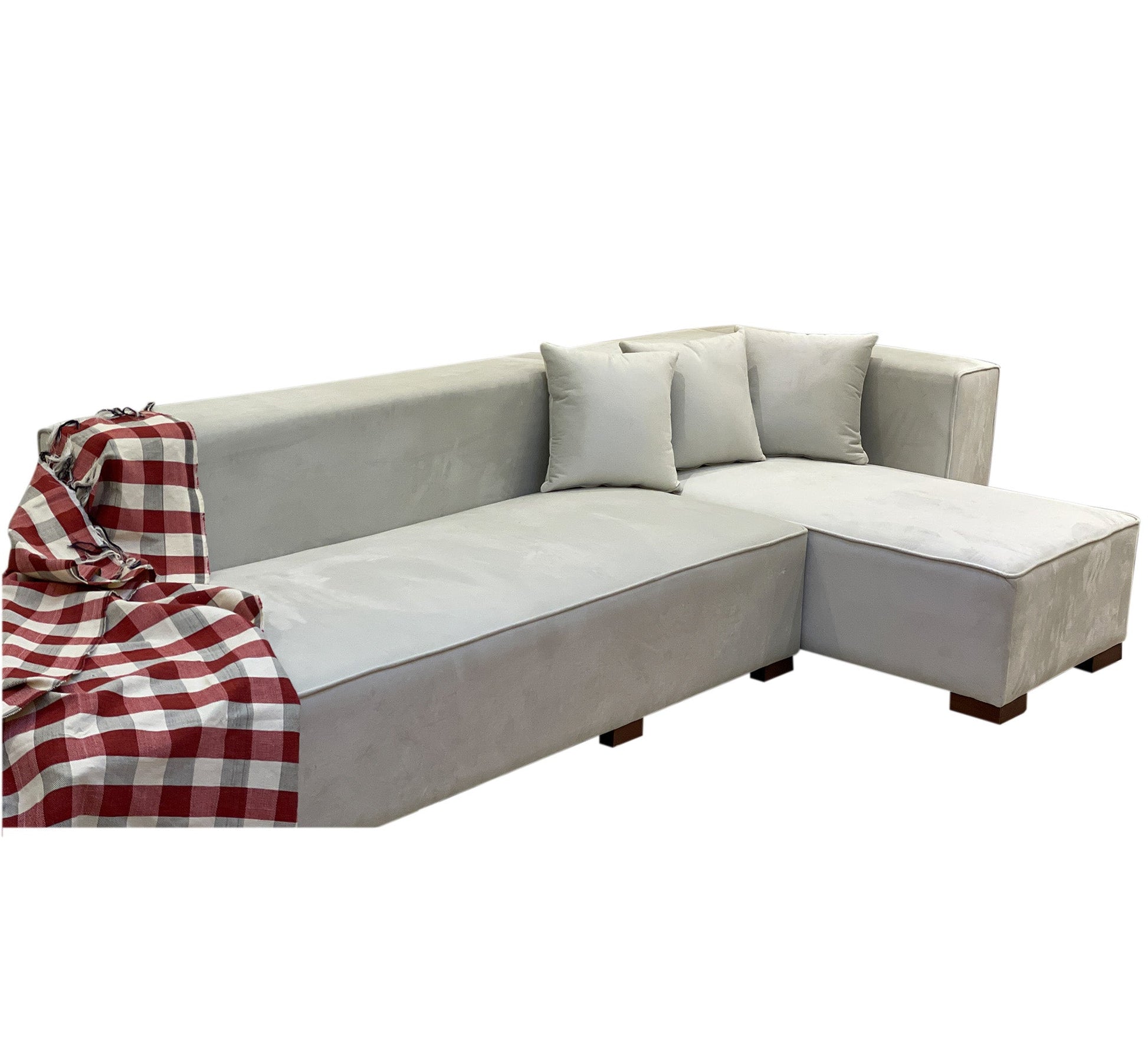 Modern corner in beige - Vitrine Furniture - L - shape sofa set