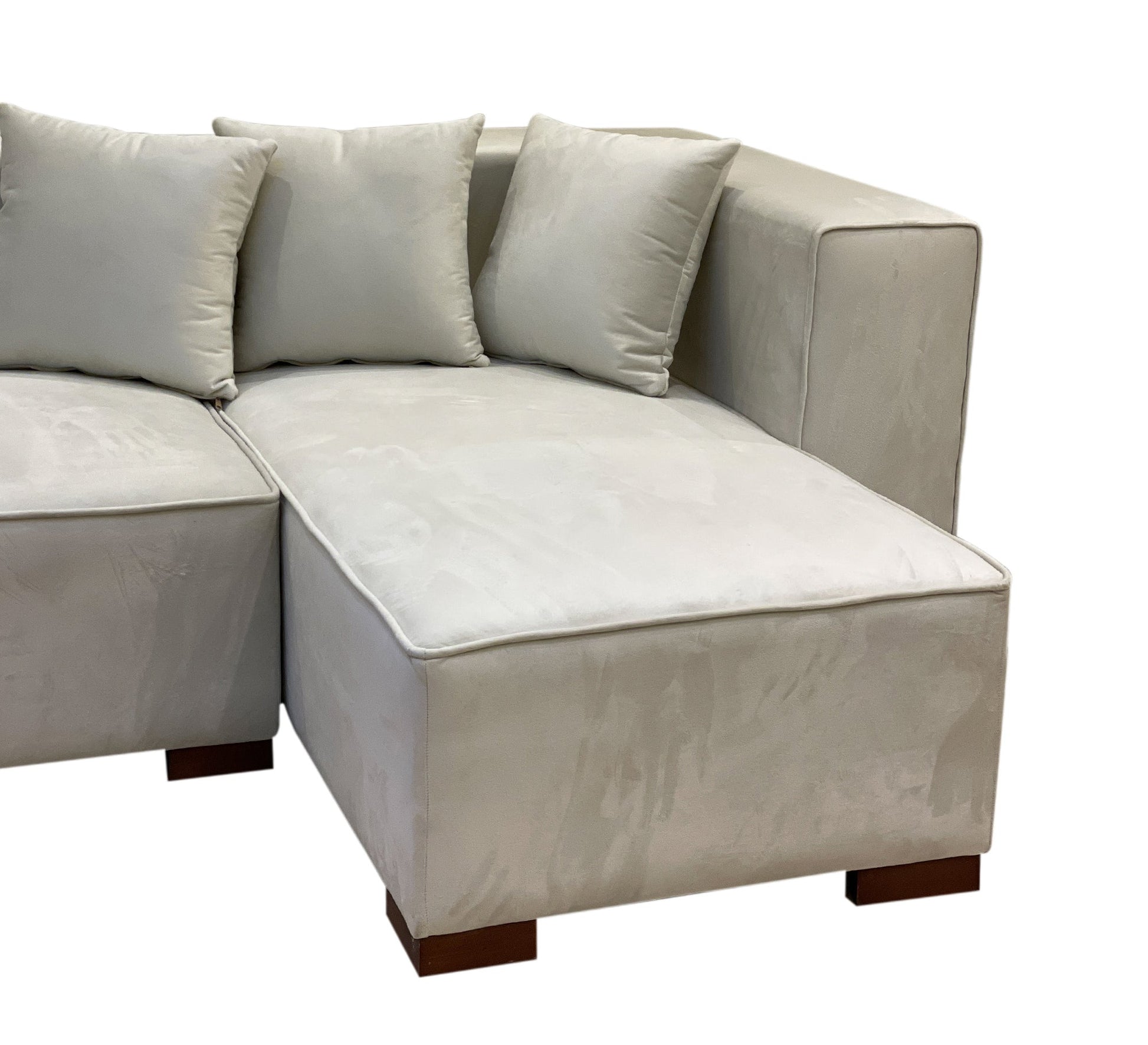 Modern corner in beige - Vitrine Furniture - L - shape sofa set