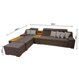 Modern Corner Set with Chic, Minimalist Design - Vitrine Furniture - Living room Sofas