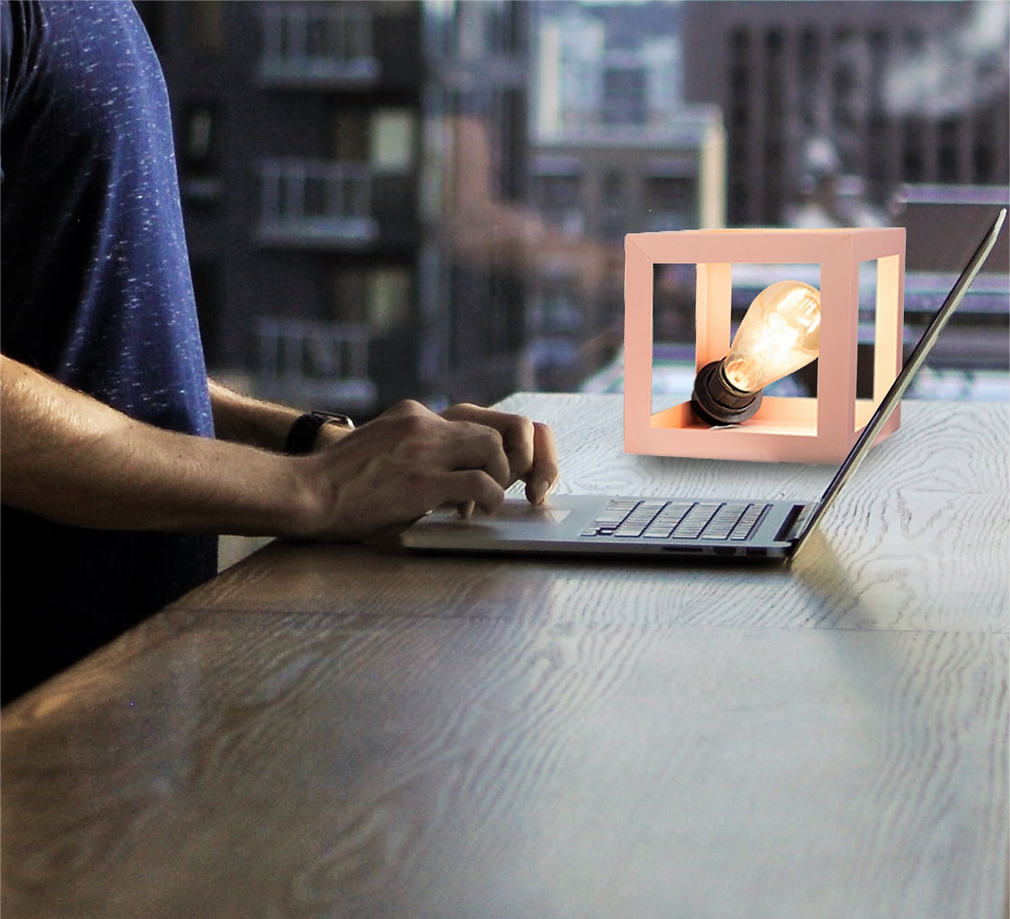 Modern cube metal lampshade - Vitrine Furniture - Lighting